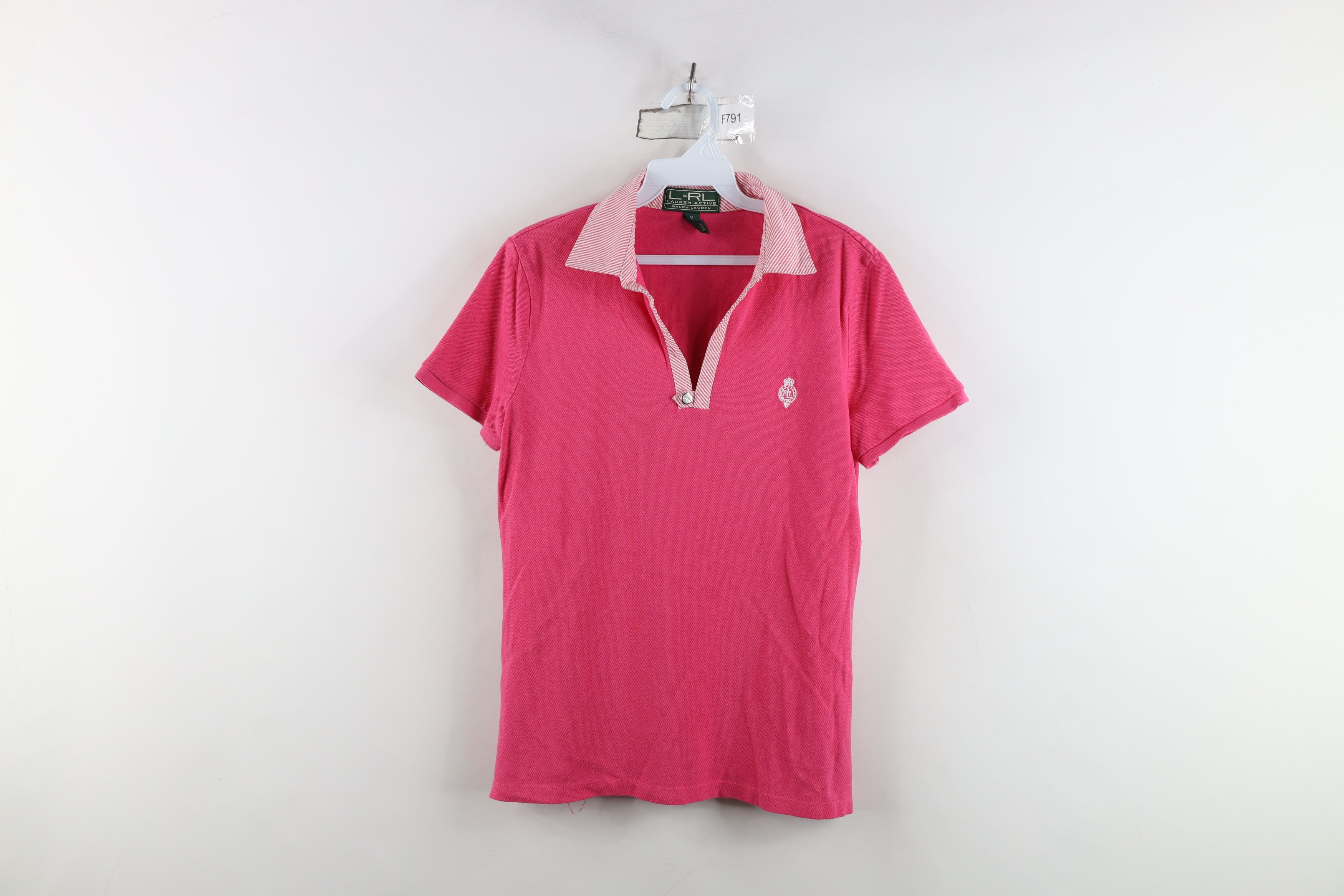 Ralph Lauren Vintage Y2K Ralph Lauren Crest Collared Polo Shirt Pink Size M / US 6-8 / IT 42-44 - 1 Thumbnail