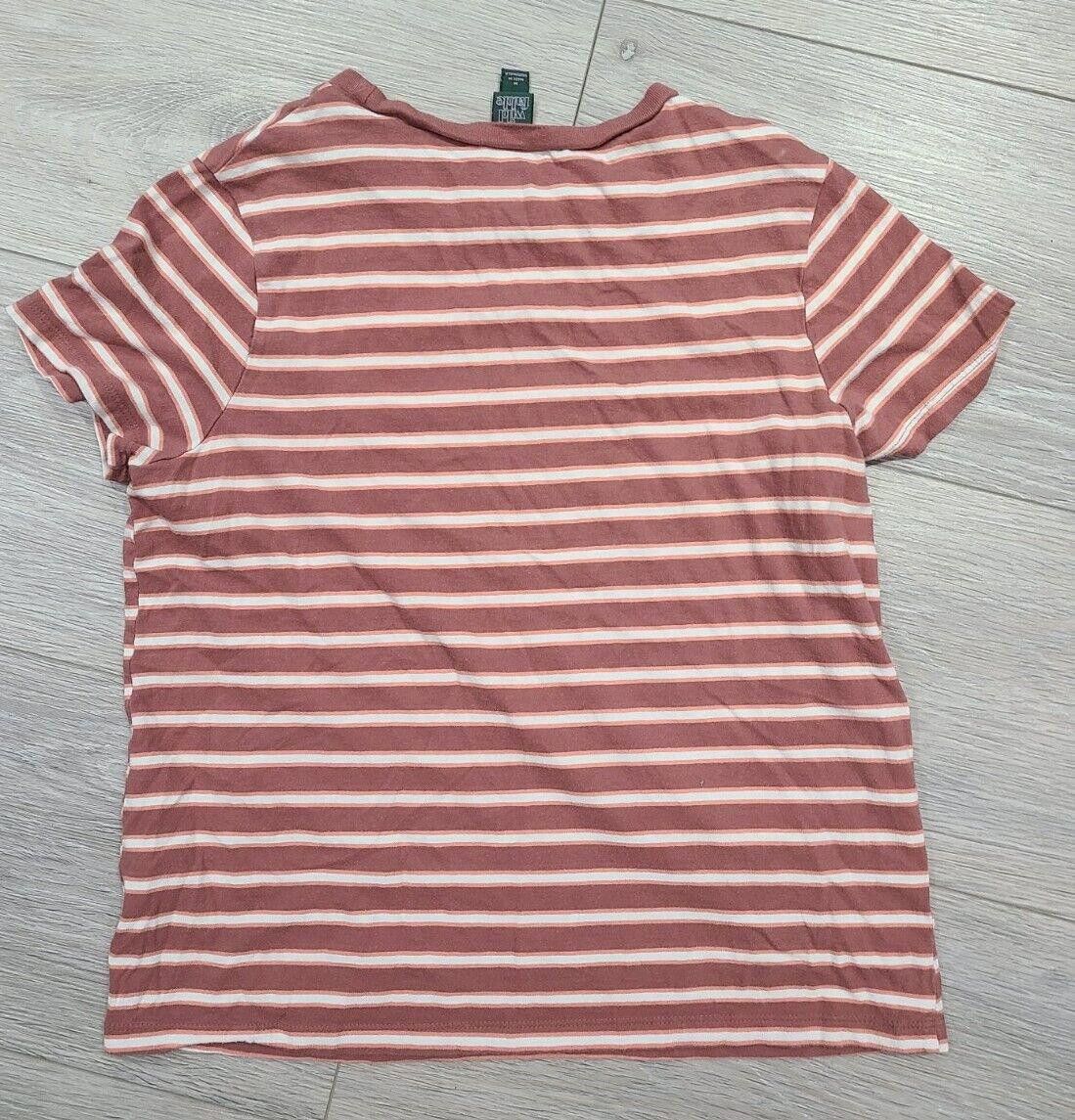 Designer Wild Fable long Cropped T Shirt 90s Striped Cap Sleeve Size M / US 6-8 / IT 42-44 - 2 Thumbnail