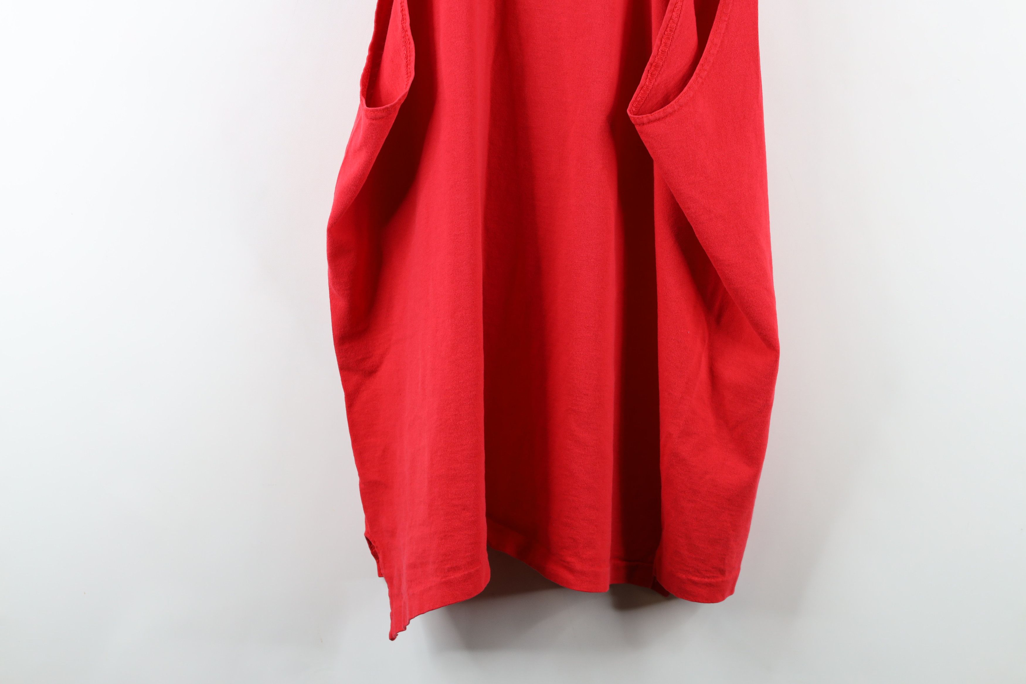 Vintage Vintage 90s Streetwear Blank Tank Top T-Shirt Cotton Red USA Size US XL / EU 56 / 4 - 13 Thumbnail