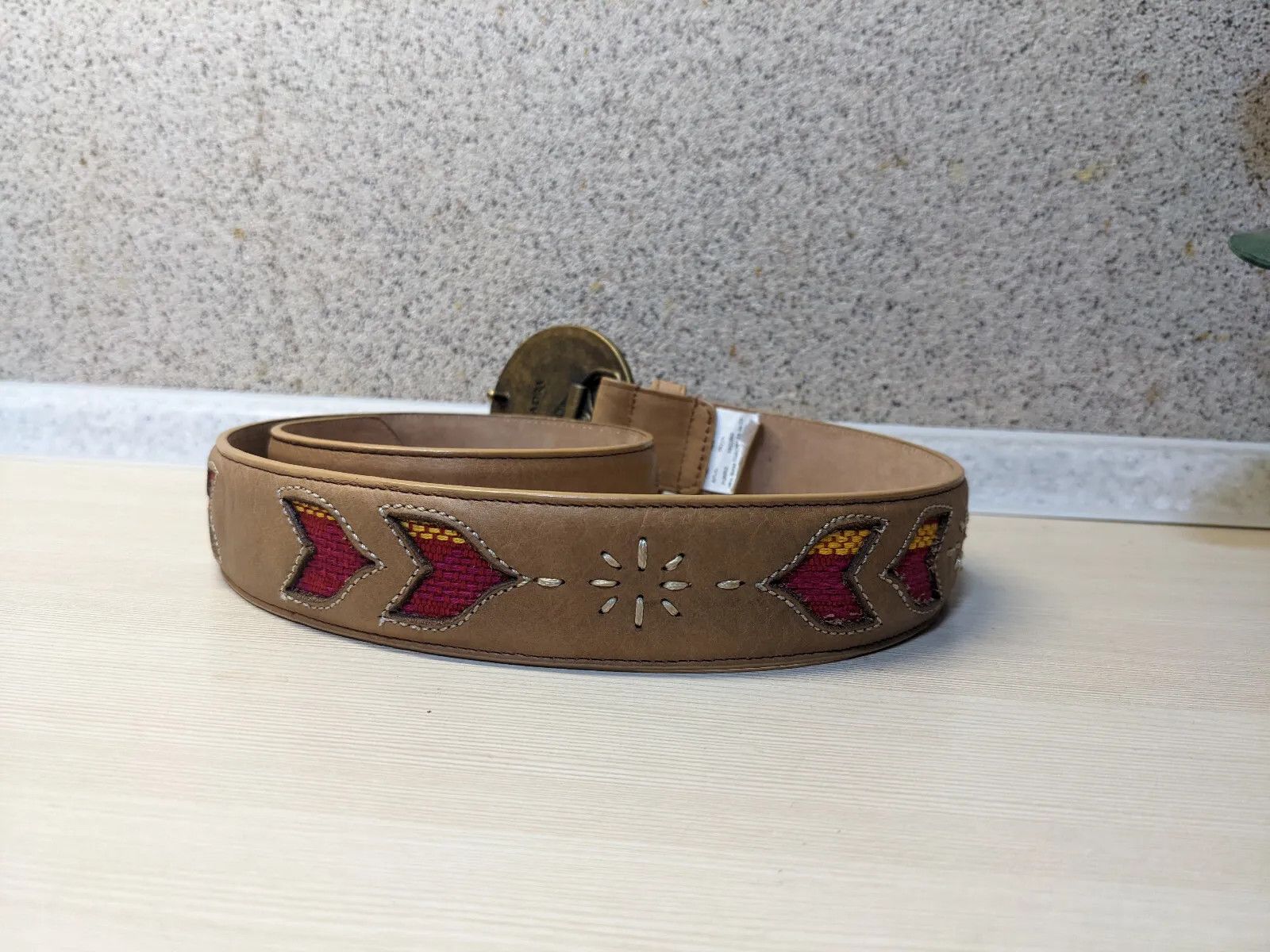 Designer Cuadra Brown Leather Genuine Belt Size M Size ONE SIZE - 6 Thumbnail