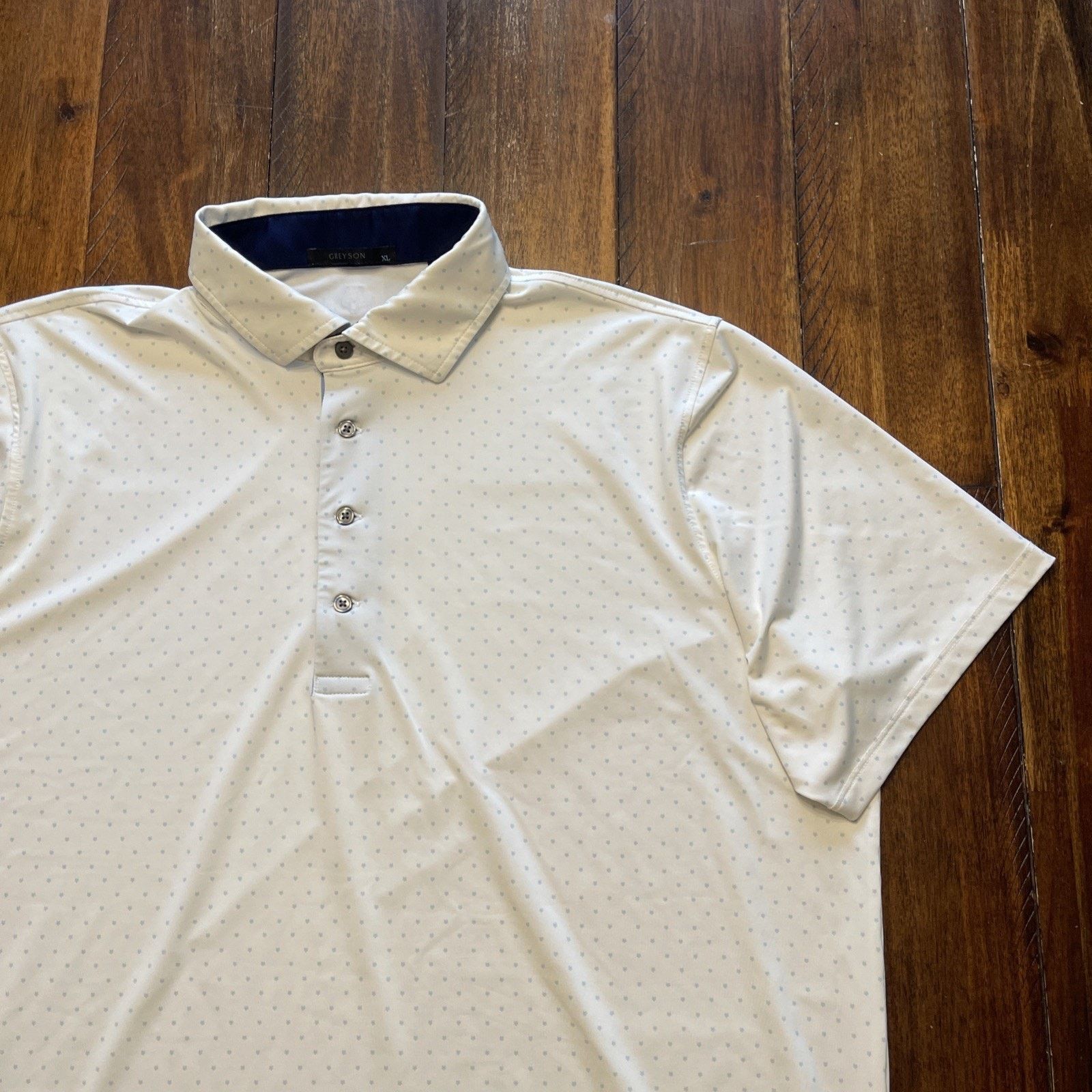 Vintage Greyson XL All Over Wolf Short Sleeve Golf Polo Shirt Logo Size US XL / EU 56 / 4 - 2 Thumbnail