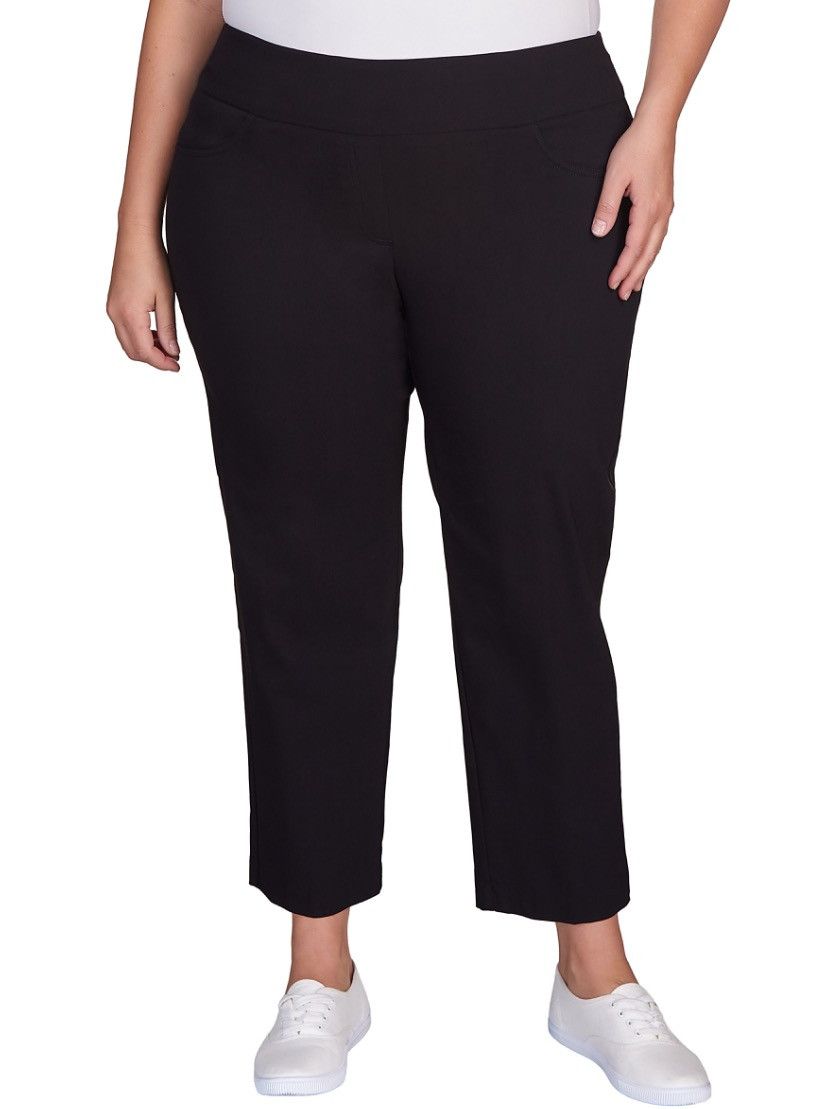 Other Ruby Rd Pull-On Short-Length Millennium Black Pants, Size 1X Size 38" / US 16 / IT 52 - 1 Thumbnail