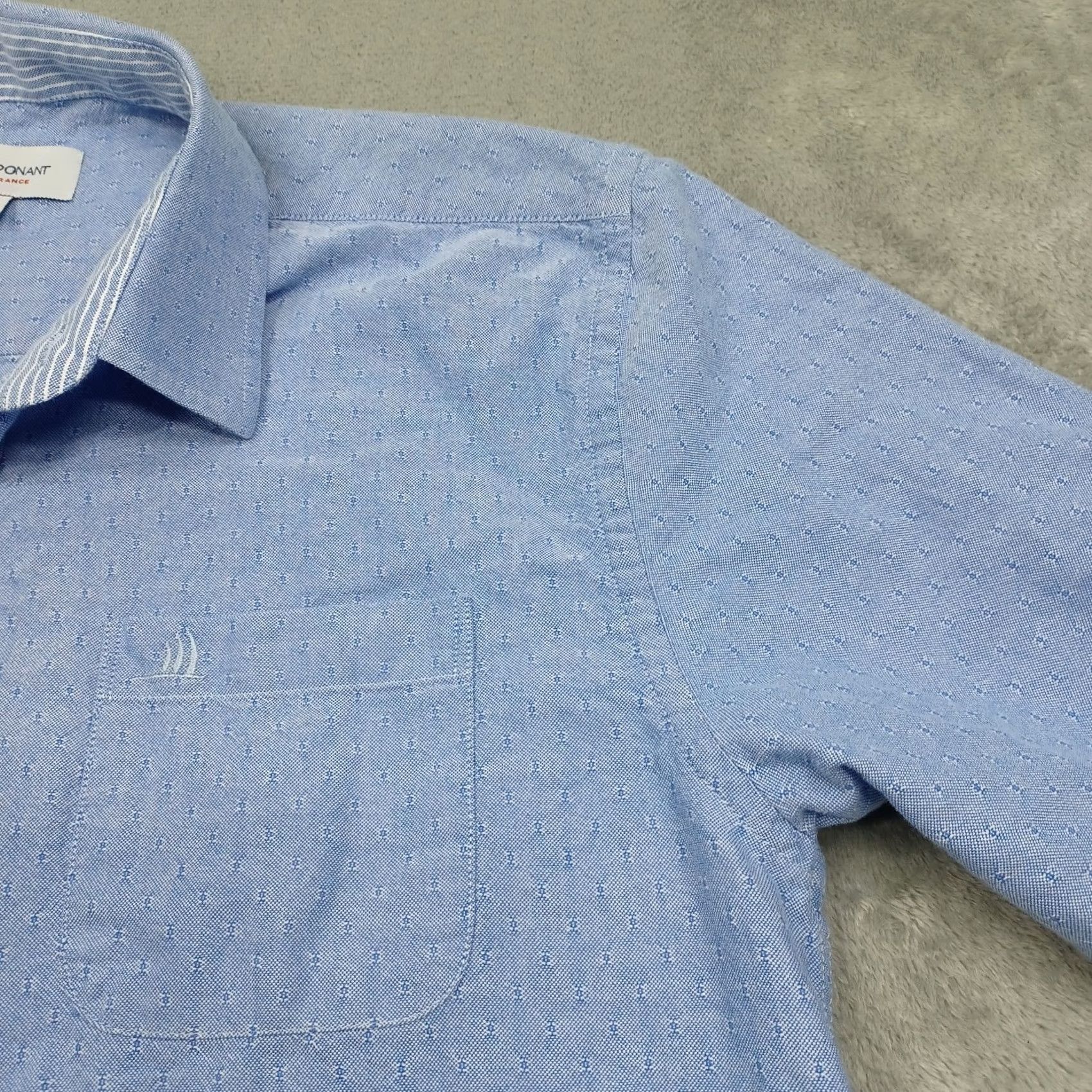 Vintage Ponant Shirt Mens Large Blue Button Up Long Sleeve Preppy Size US L / EU 52-54 / 3 - 3 Thumbnail