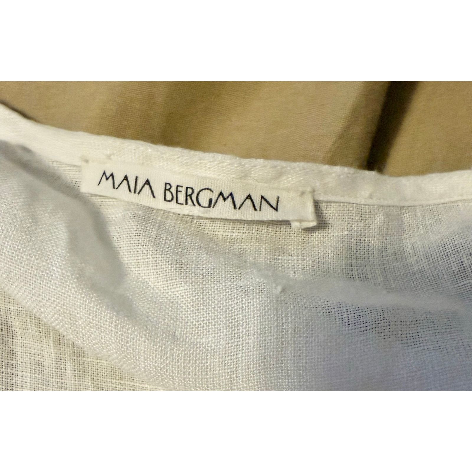 Designer Maia Bergman Linen Robe Coverup M $298 Size ONE SIZE - 9 Thumbnail