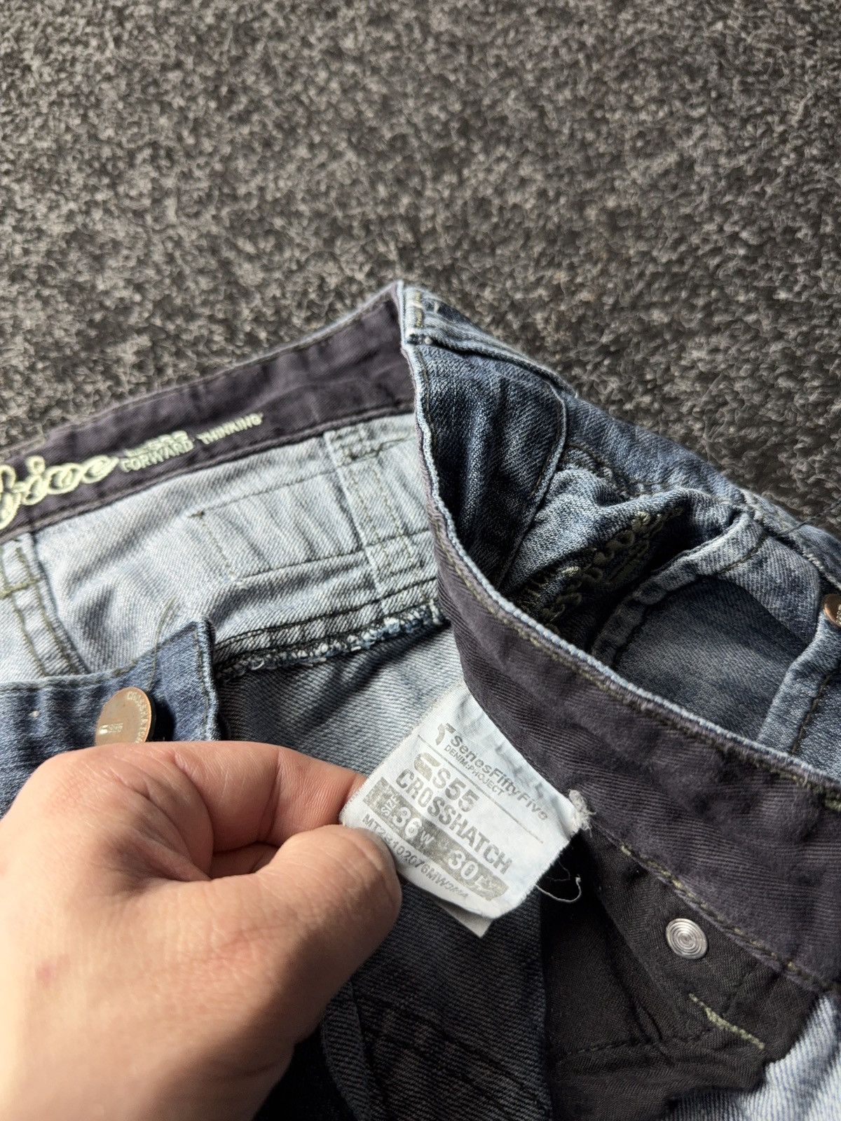 Vintage Y2K Retro Rap Cargo Denim Baggy Distressed Streetwear Size US 36 / EU 52 - 12 Thumbnail