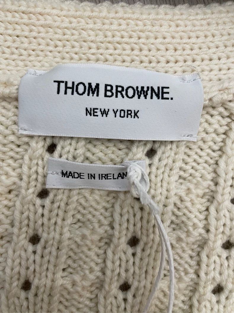 Thom Browne Thom Browne White American twill wool sweater Size M / US 6-8 / IT 42-44 - 6 Thumbnail