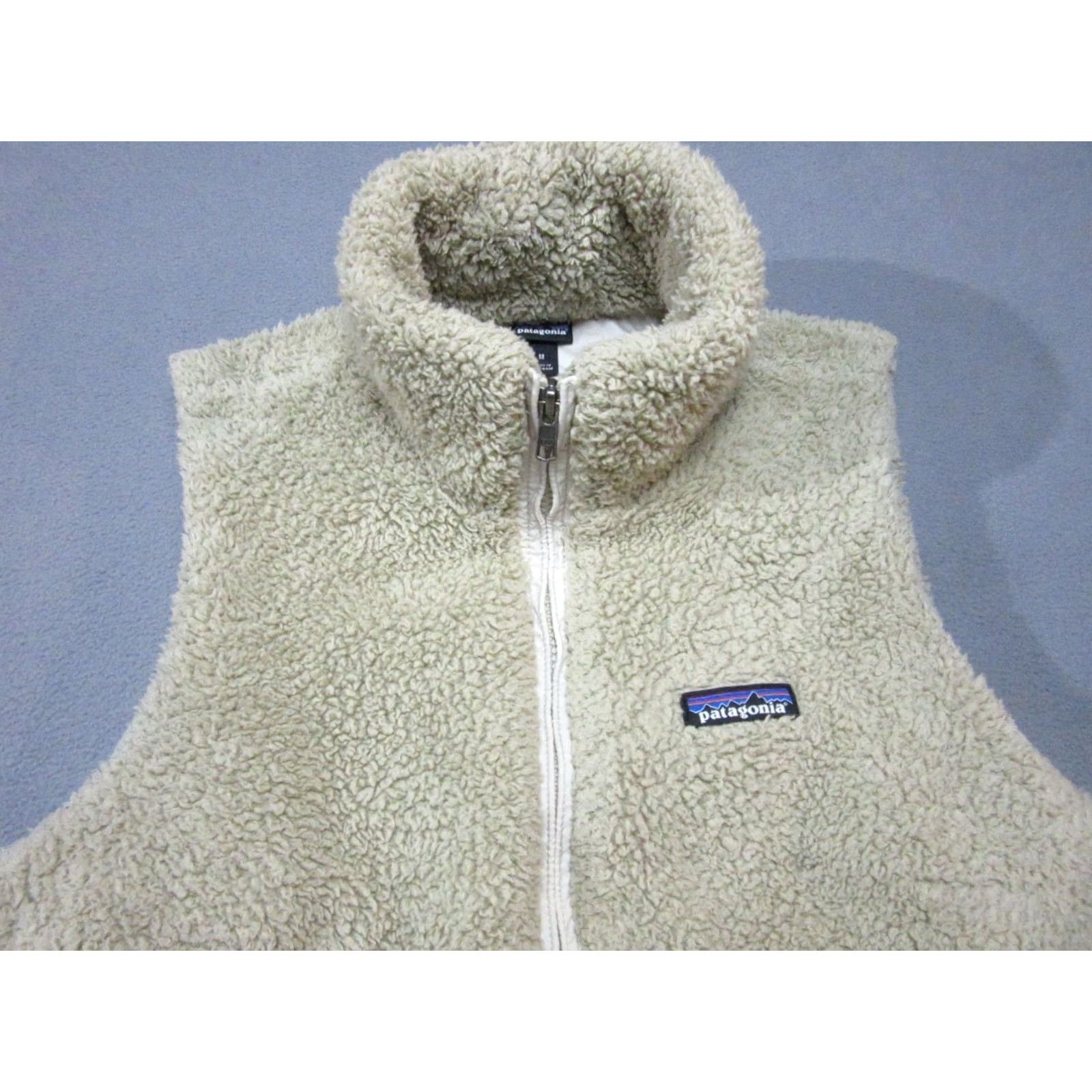 Patagonia Patagonia Vest Womens Medium Beige Los Gatos Sherpa Fleece Mock Neck Zip Size M / US 6-8 / IT 42-44 - 2 Thumbnail