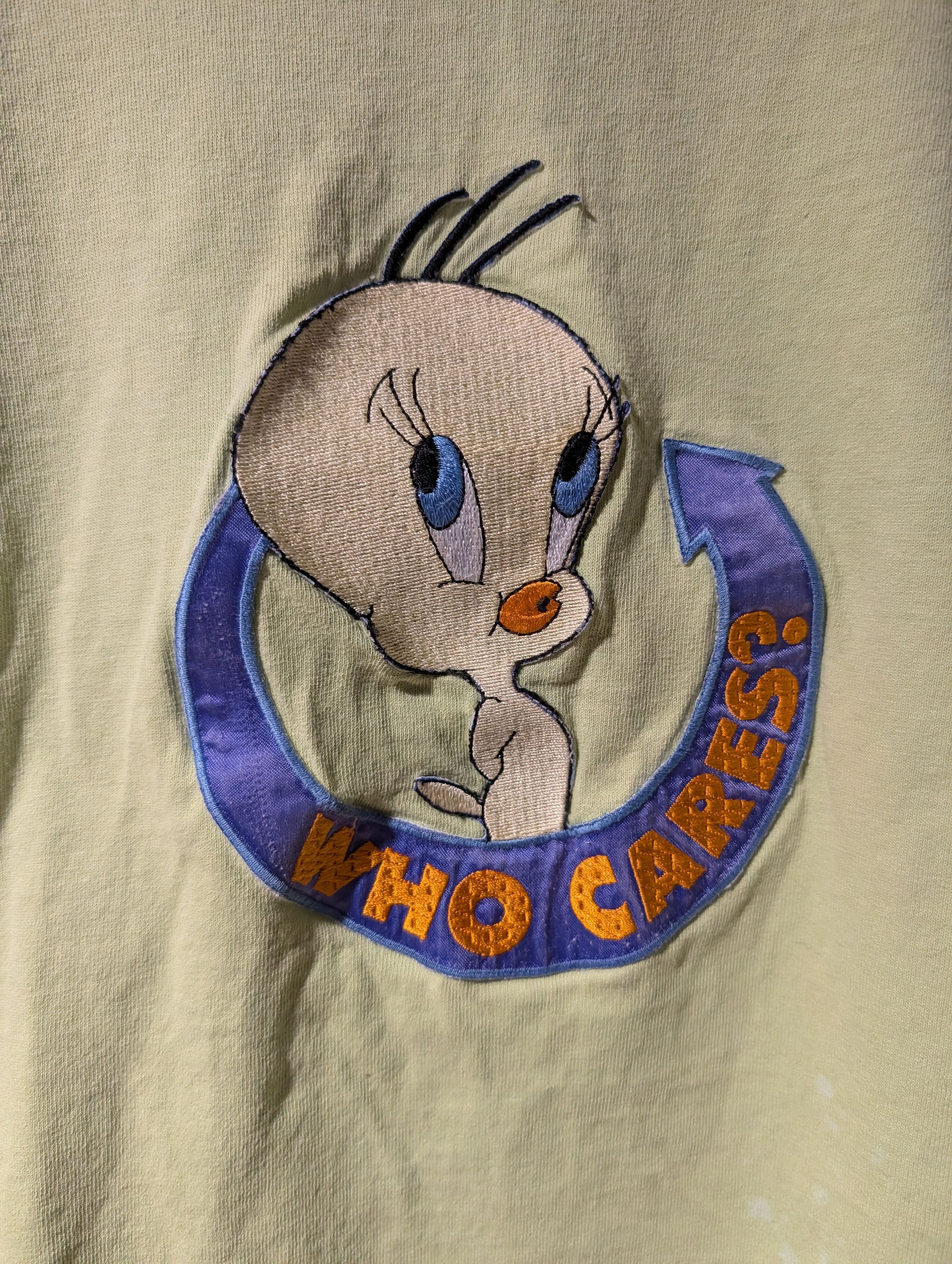Cartoon Network Vintage 90s Tweety Bird Cartoon Network Who Cares T-Shirt Size US XL / EU 56 / 4 - 2 Thumbnail