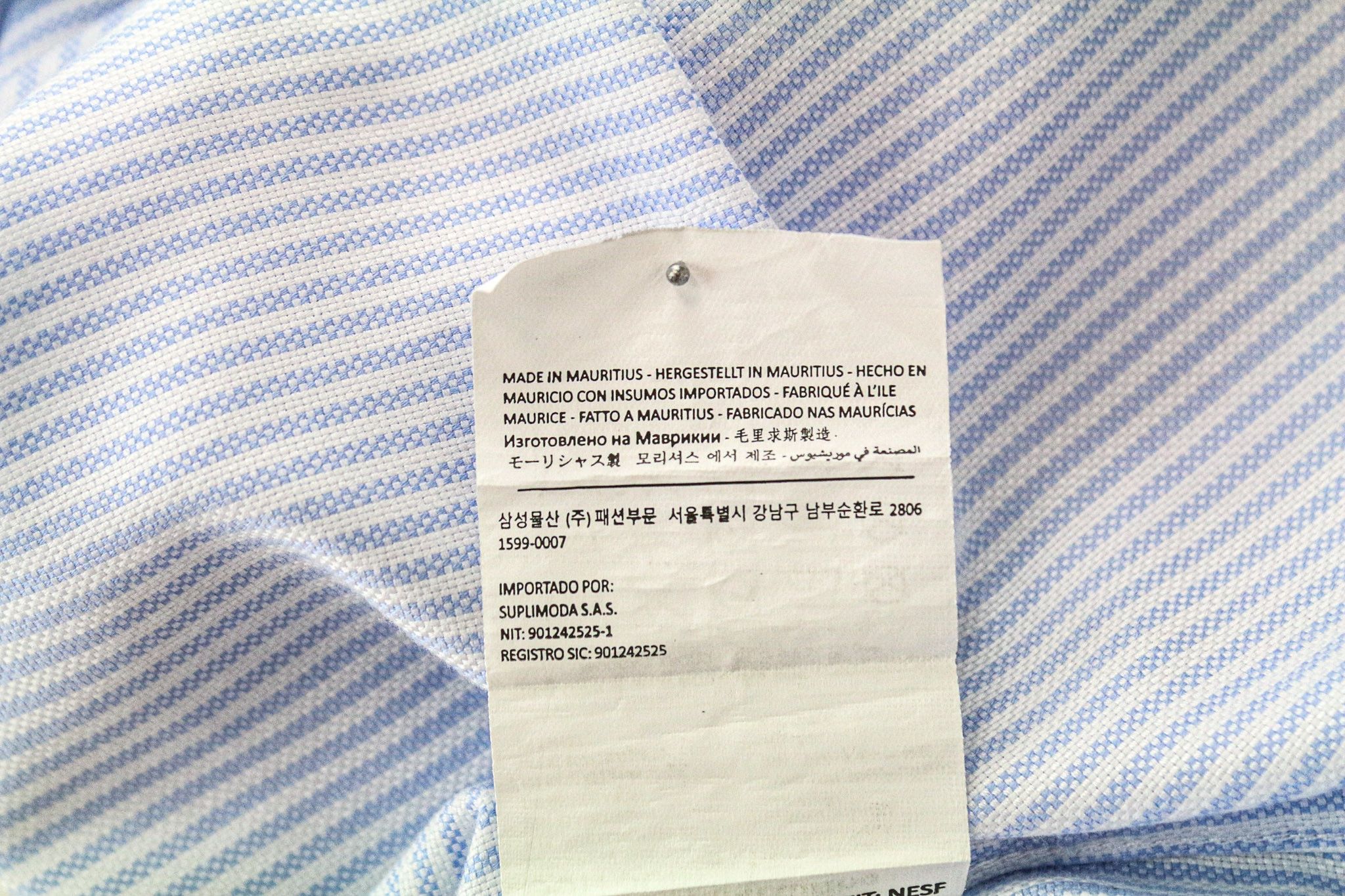 Suitsupply 37/14 1/2 Extra Slim Blue Cotton Striped Shirt 75475 Size US S / EU 44-46 / 1 - 7 Thumbnail
