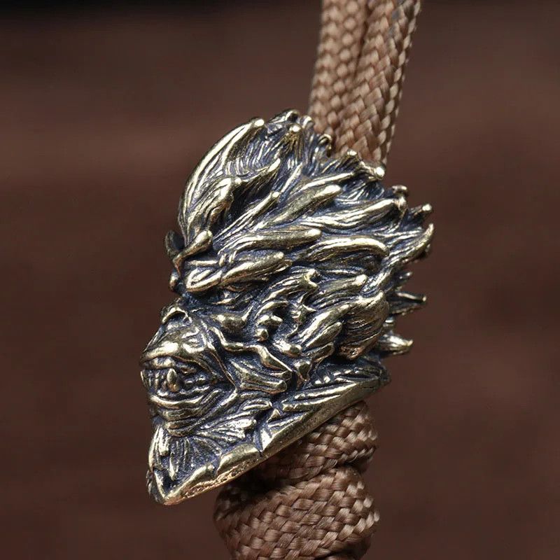 Handmade 3Pcs Monkey King Knife Beads Paracord Bead Zipper Umbrella Size ONE SIZE - 5 Thumbnail