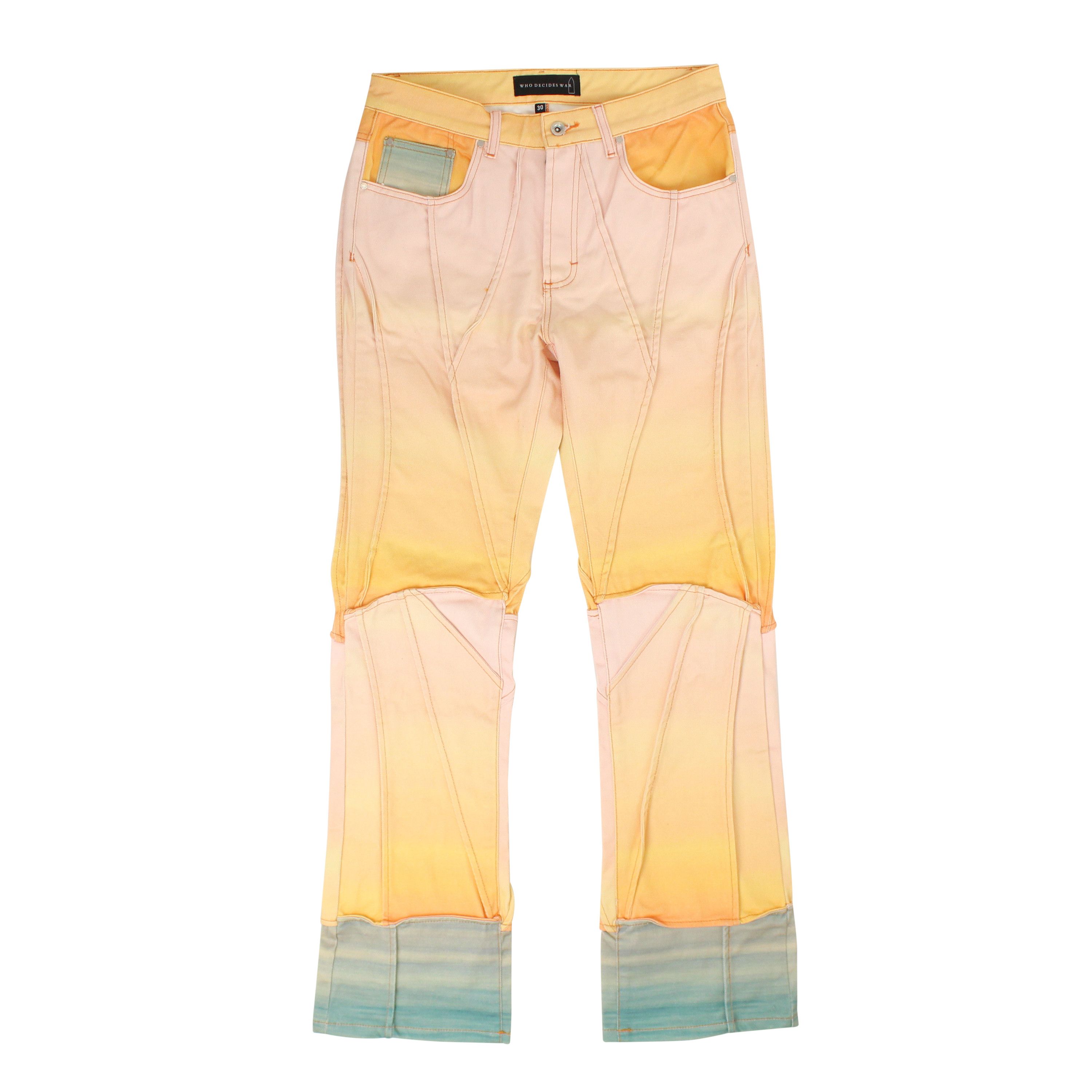 image of Who Decides War Multicolored Sunset Pants Size 30, Men's