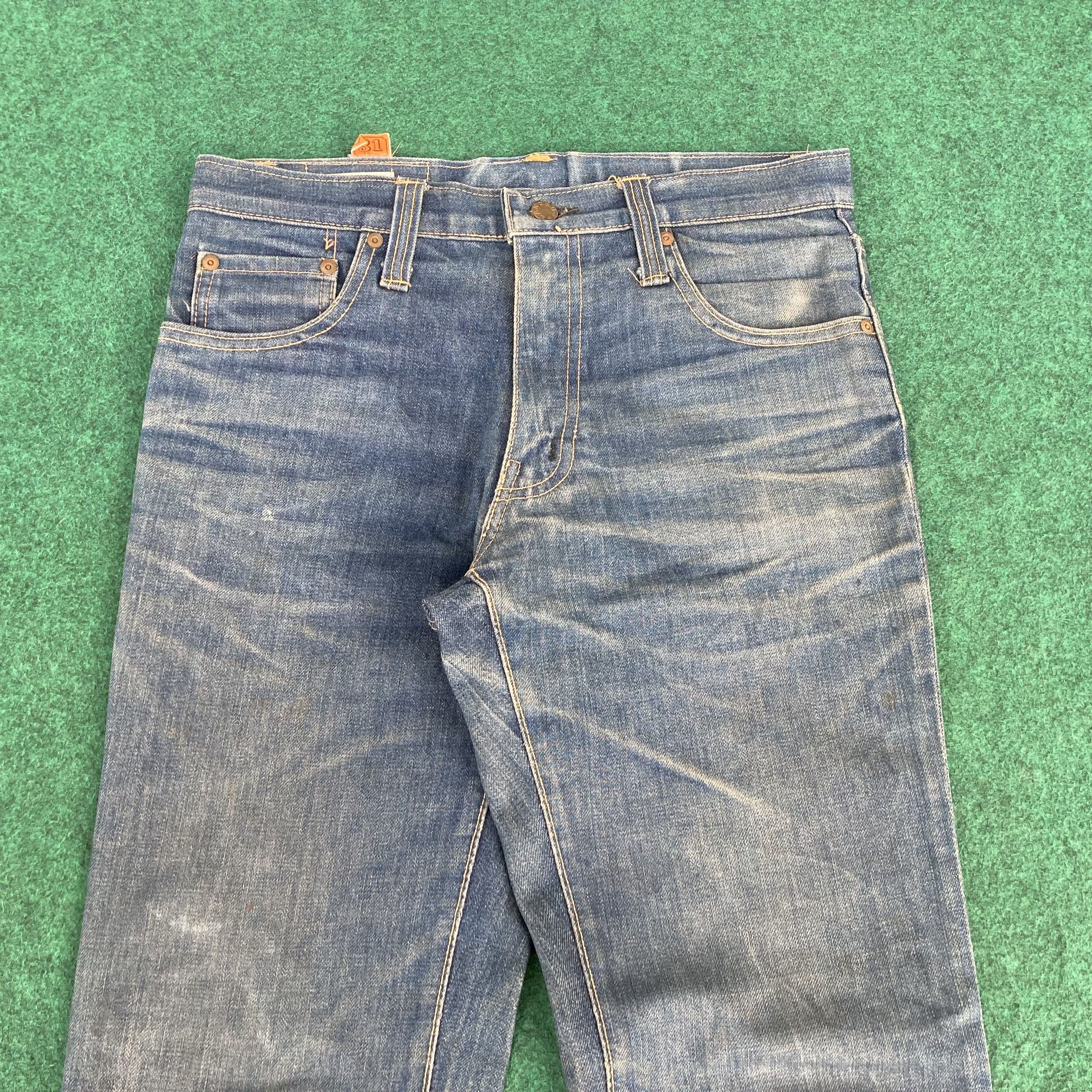 Japanese Brand × Vintage 31x32 Vtg Sanjego Denim Bootcut Faded Stains Jeans Size US 31 - 4 Thumbnail
