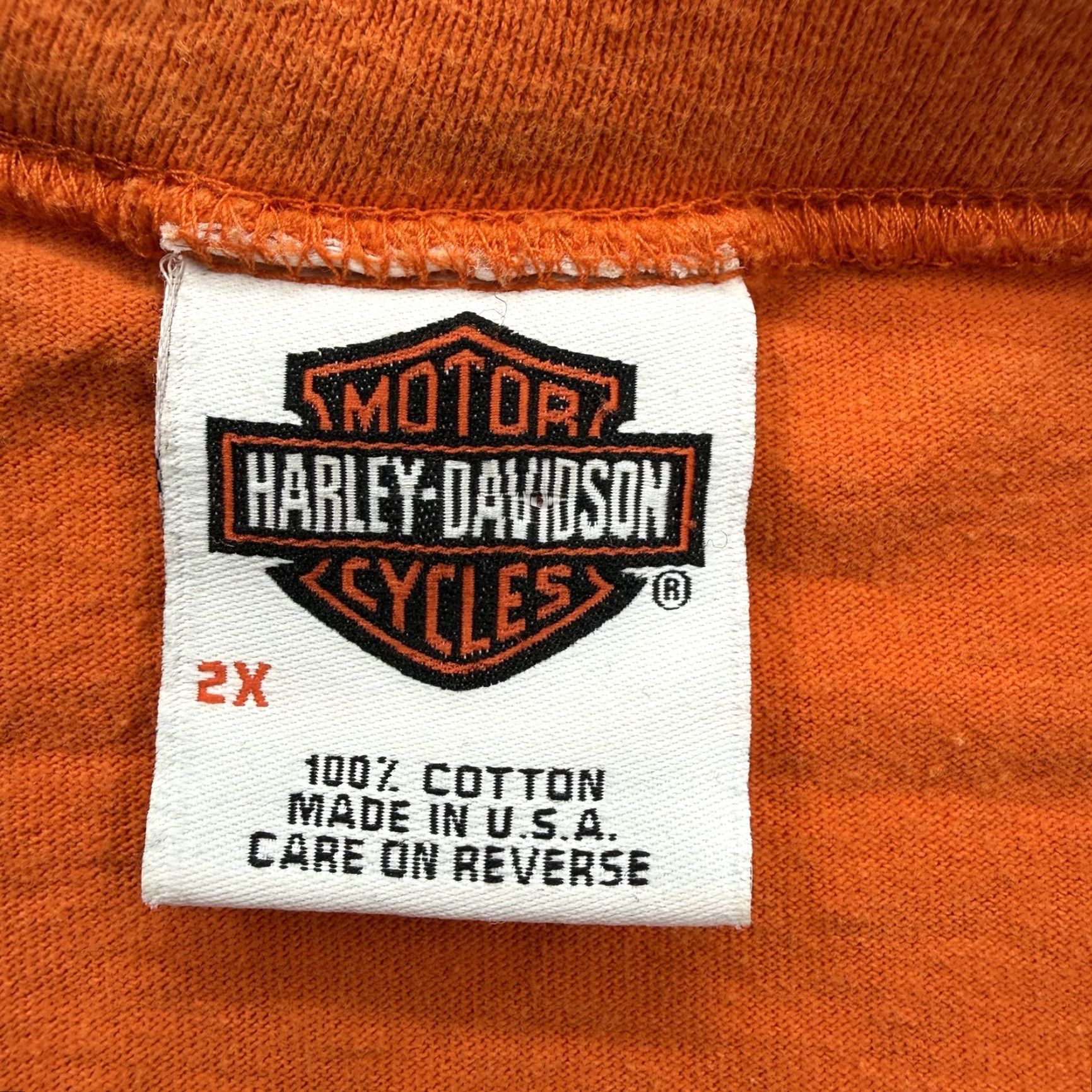 Harley Davidson VINTAGE Harley-Davidson Shirt Mens 2XL Orange Sleeveless Sturgis 2004 Hills Size US XXL / EU 58 / 5 - 5 Thumbnail