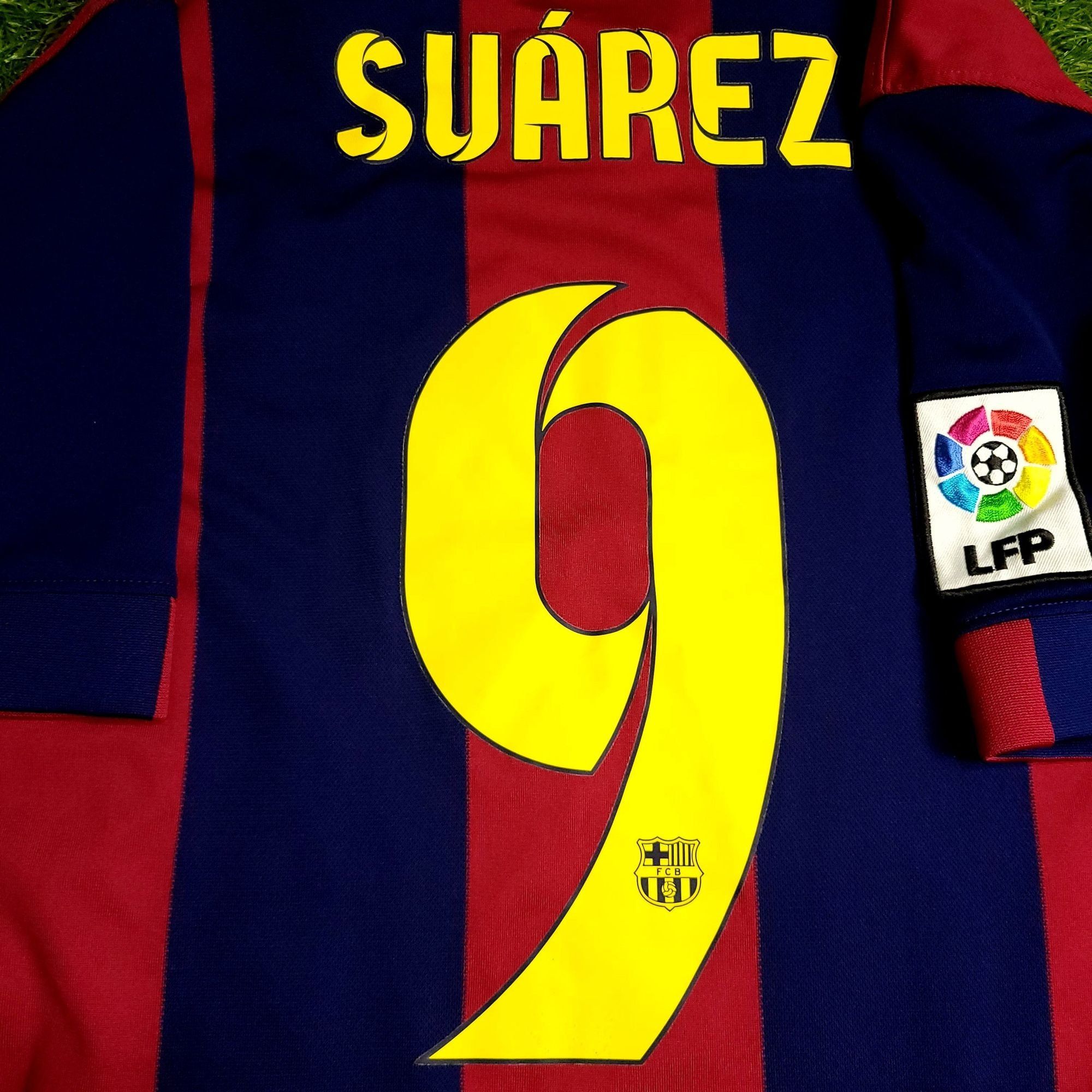 Nike Suarez Barcelona 2014 2015 TREBLE Soccer Jersey M Size US M / EU 48-50 / 2 - 3 Thumbnail