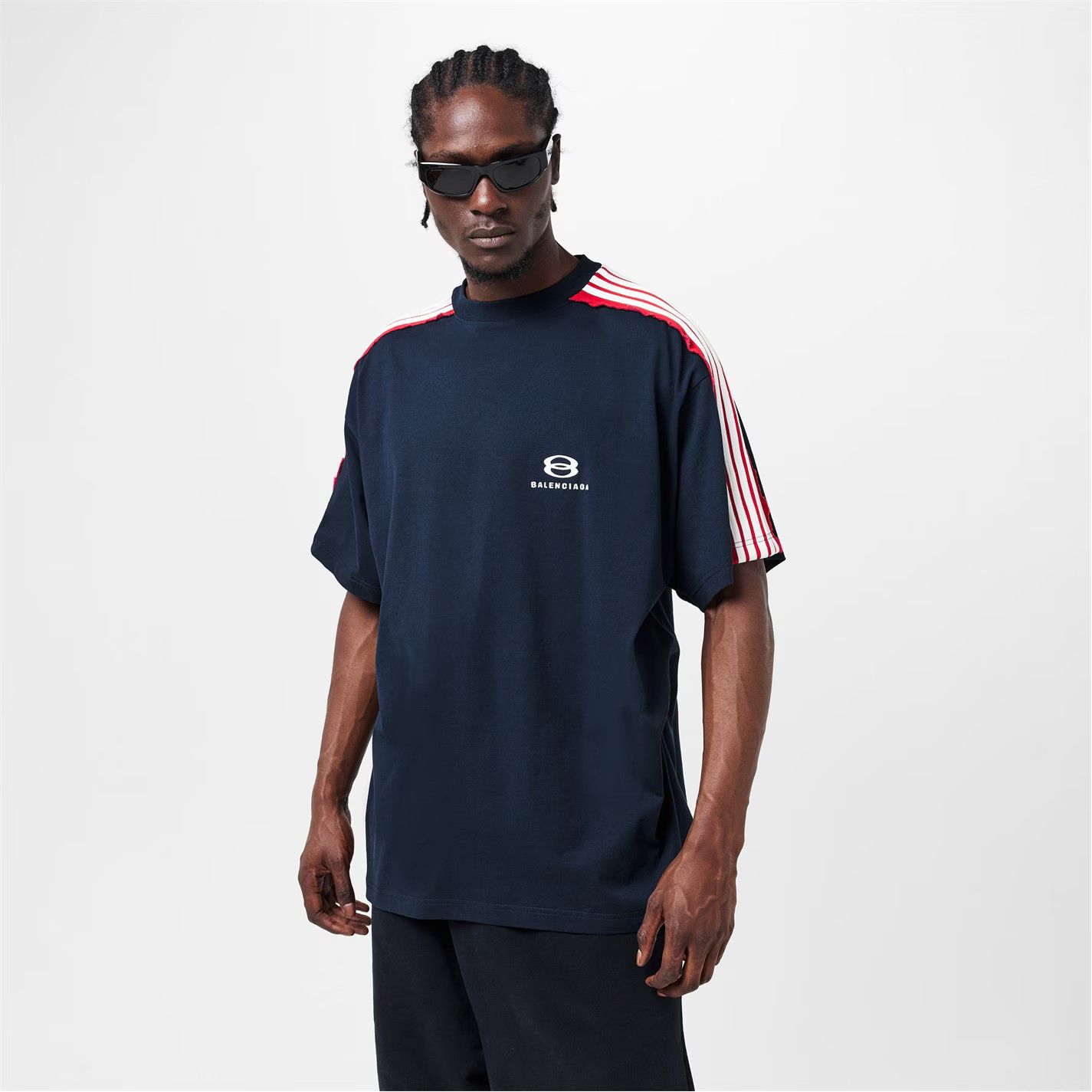 Balenciaga o1g2r1mq0226 Oversized T-Shirt In Multicolor Size US L / EU 52-54 / 3 - 2 Thumbnail