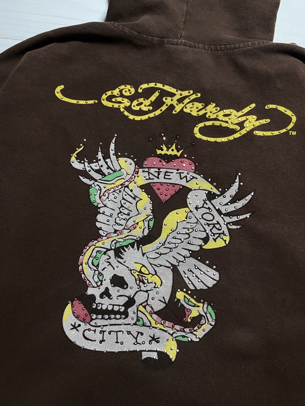 Ed Hardy Ed Hardy Christian Audigier Tattoo New York city zip hoodie Size XL / US 12-14 / IT 48-50 - 15 Thumbnail