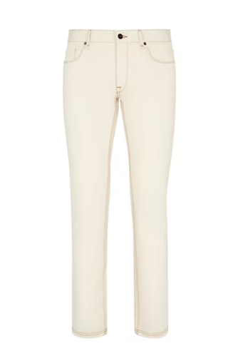 image of Fendi O1Loc1C0124 Denim In White, Men's (Size 30)