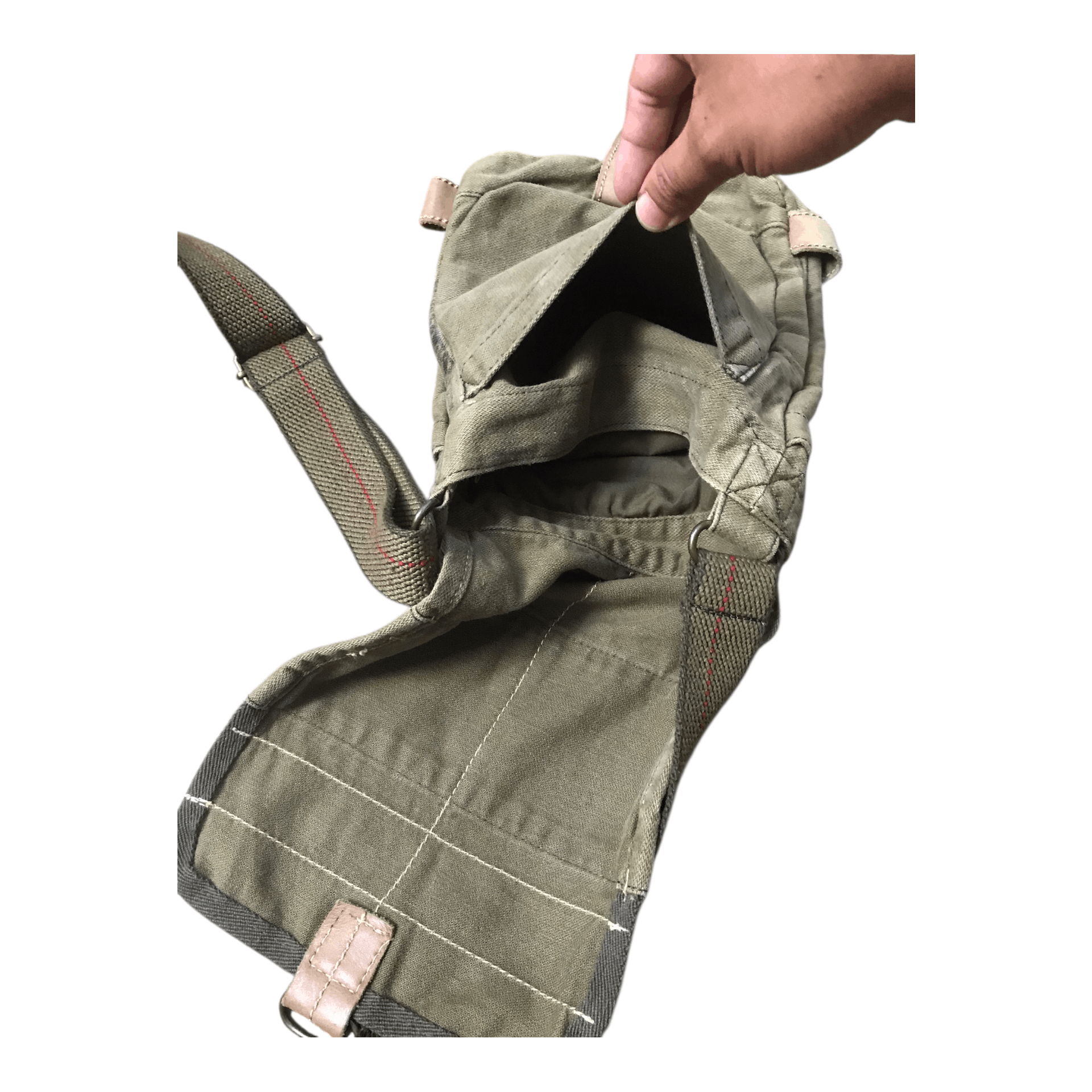 Japanese Brand Old Trend green Army camvas Sling Bag Size ONE SIZE - 4 Thumbnail