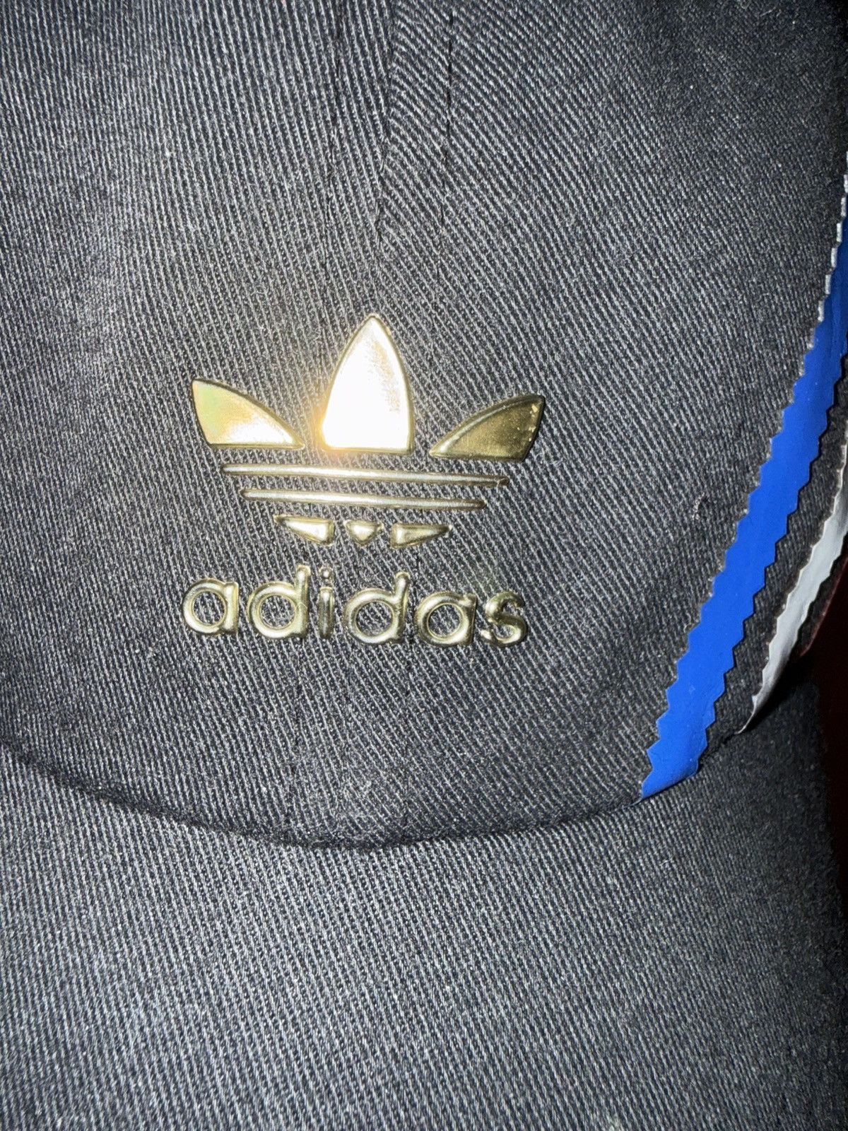 Adidas Adidas Black Trucker Cap with Gold Trefoil 3stripes Size ONE SIZE - 3 Thumbnail