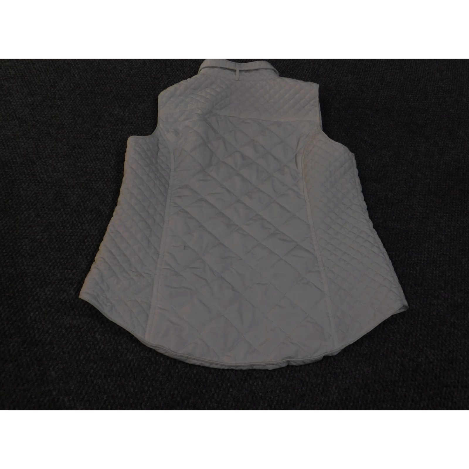 Vintage Crown & Ivy Vest White XL Quilted Zip Geometric Outdoor Womens Vest Medium-Length Fall/Spring Casual Womens Size XL / US 12-14 / IT 48-50 - 6 Thumbnail