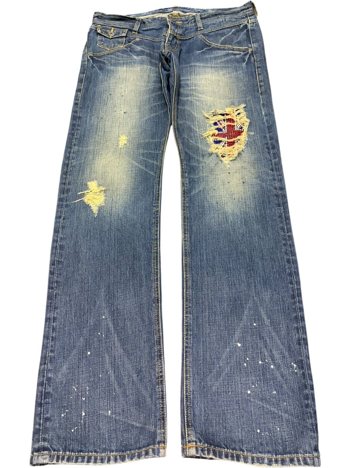 Ksubi Vintage Japanese Brand Rusty Wash Distress Loose Jeans Size US 35 - 1 Thumbnail