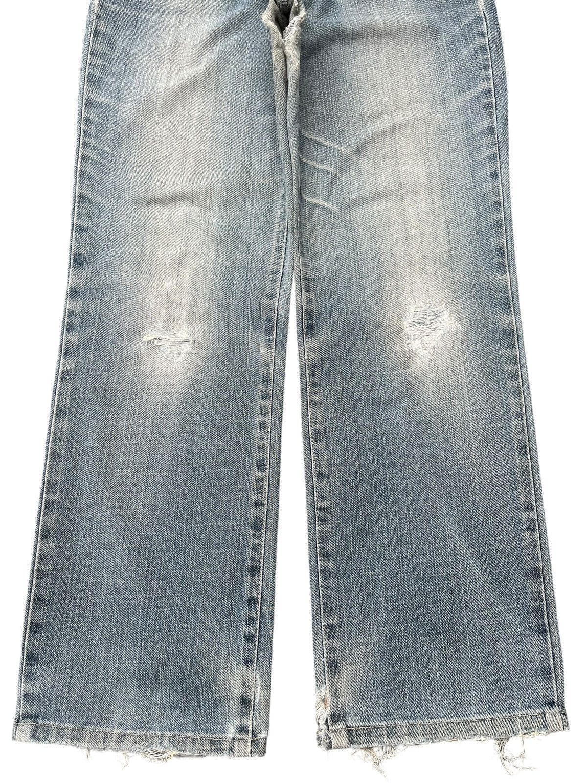 Edwin × Japanese Brand × KMRii Vintage Japanese Brand Blue Washed Straight Frayed Leg Jeans Size US 29 - 6 Thumbnail