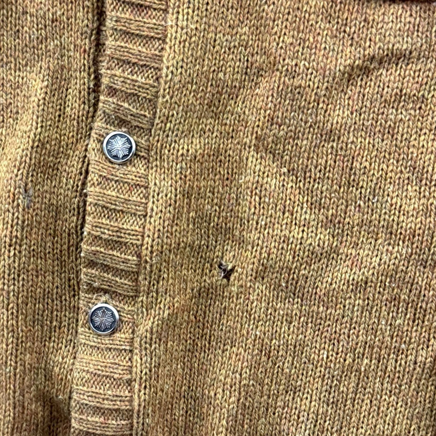 Vintage VINTAGE Brentwood Cardigan Sweater Mens M Brown Wool Blend Knit Cable-Knit V-Neck 50s Patch Pockets Size US M / EU 48-50 / 2 - 6 Thumbnail
