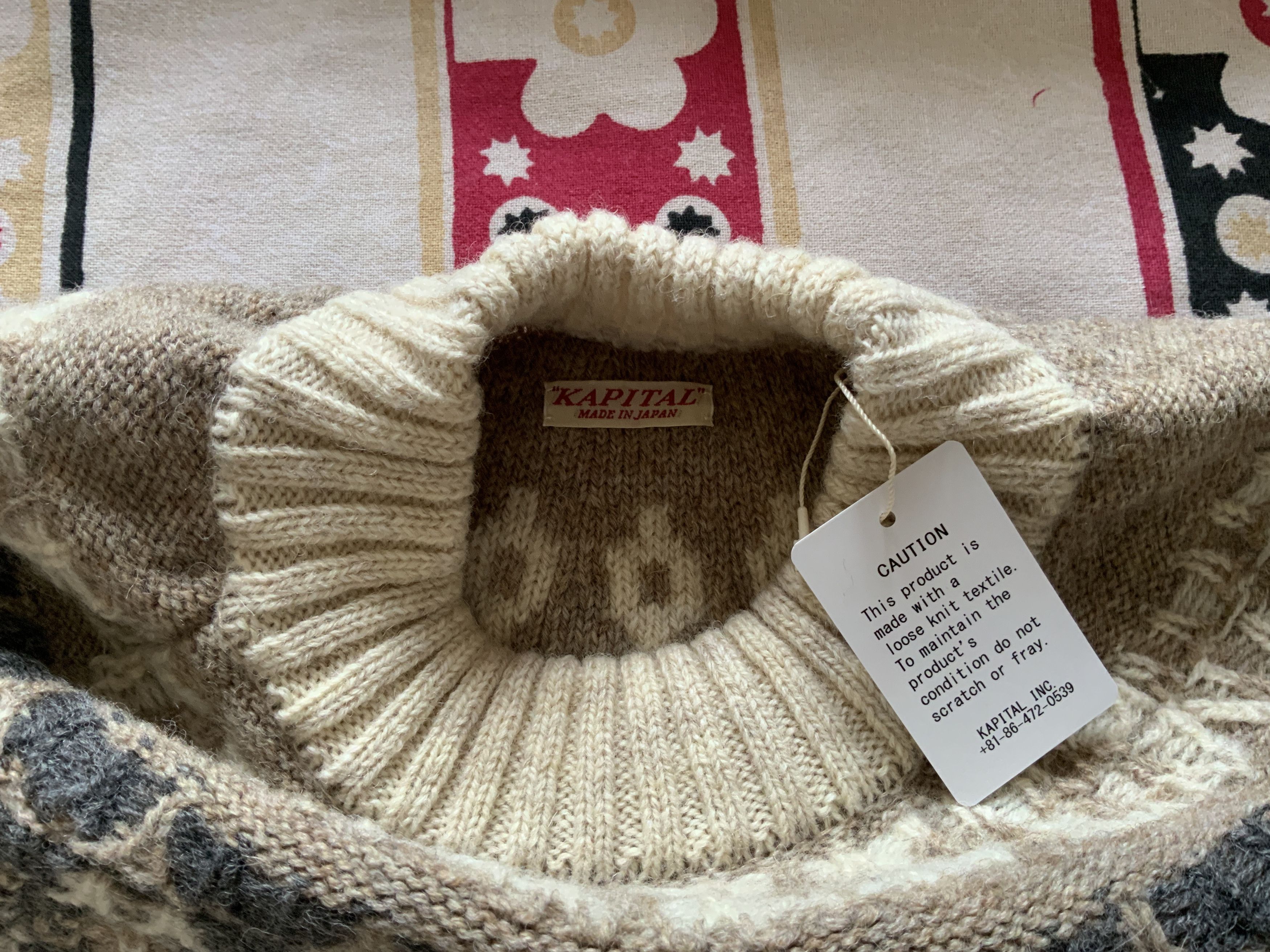 Kapital KAPITAL 5G Wool Nordic Smiley Knit Raglan Crewneck Sweater Size US L / EU 52-54 / 3 - 3 Thumbnail
