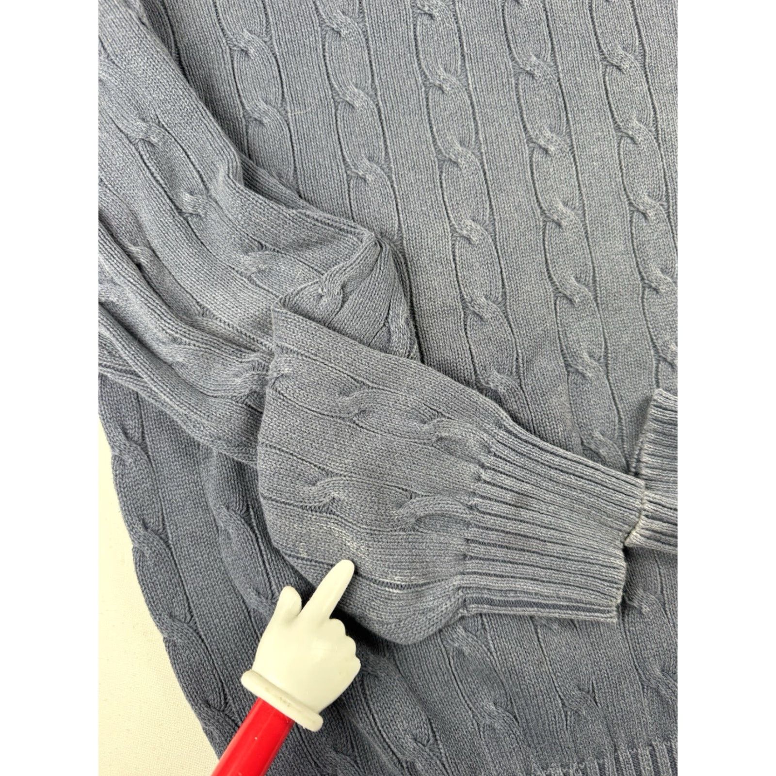 Faconnable VINTAGE Façonnable Sweater Mens Blue Cable Knit Cotton Small Size US S / EU 44-46 / 1 - 4 Thumbnail