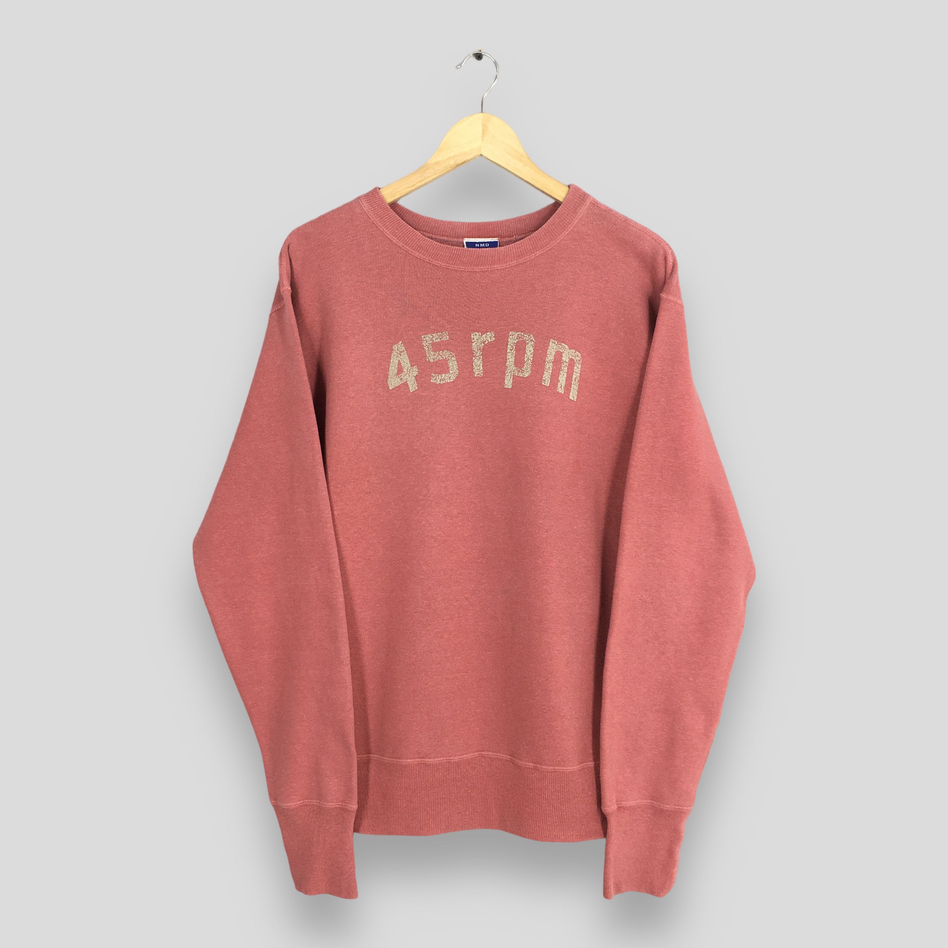 45rpm × Japanese Brand Vintage 45RPM Studio Japan Pink Sweatshirt Medium Size US M / EU 48-50 / 2 - 1 Thumbnail
