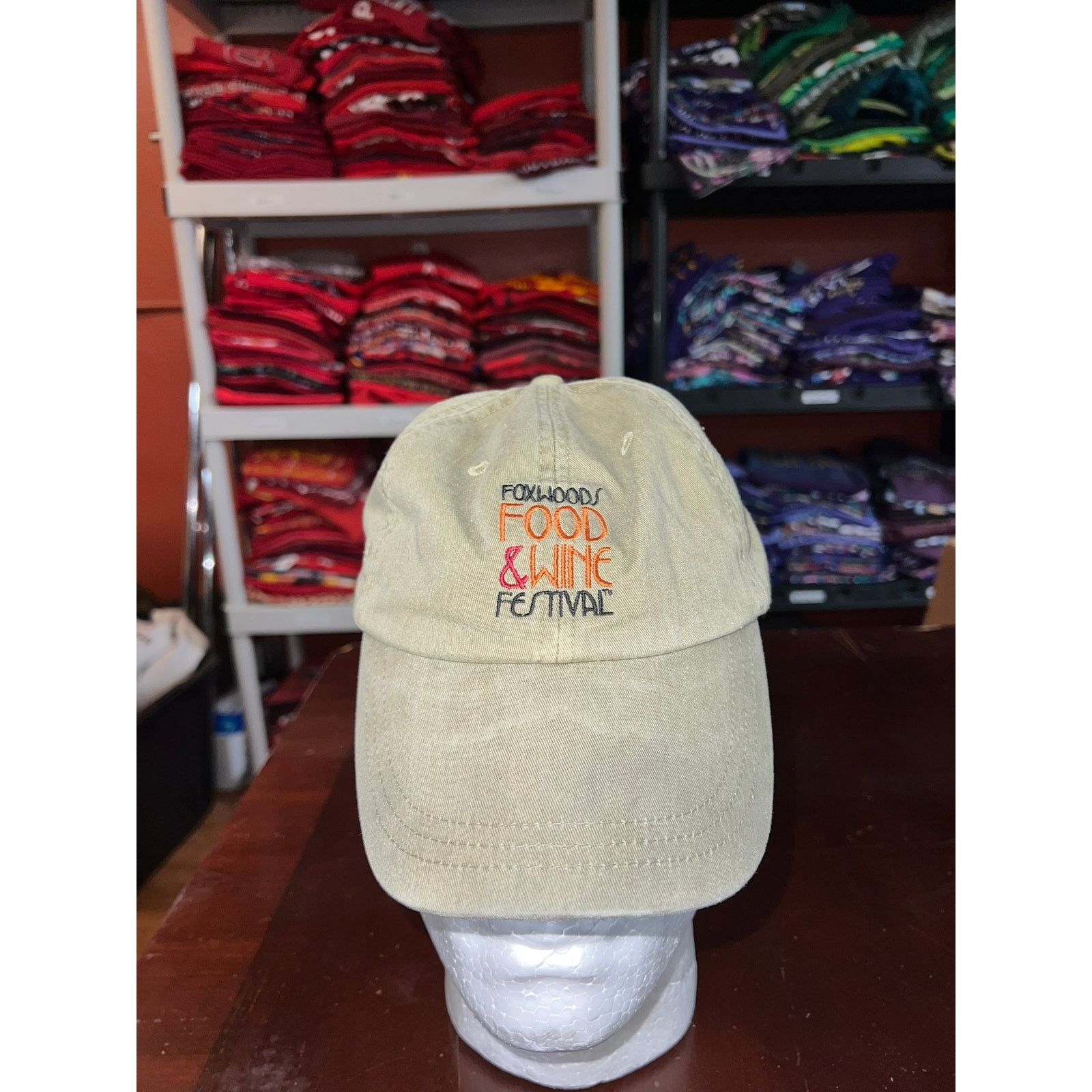 Vintage Foxwoods Food & Wine Festival Hat Cap Logo Promo Headwear OS Size ONE SIZE - 1 Thumbnail