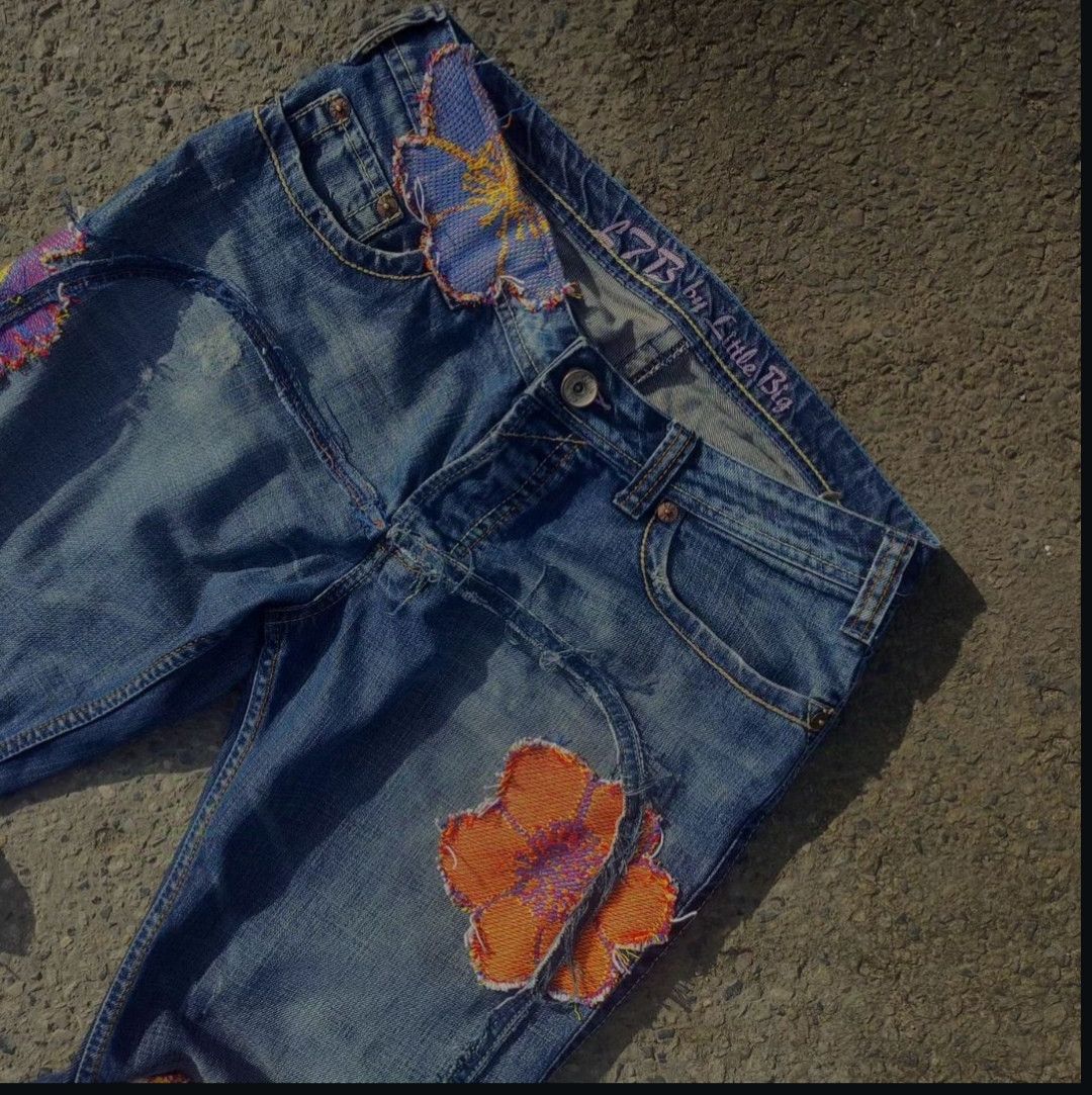 Other Blue Floral Denim Size US 42 / EU 58 - 4 Thumbnail