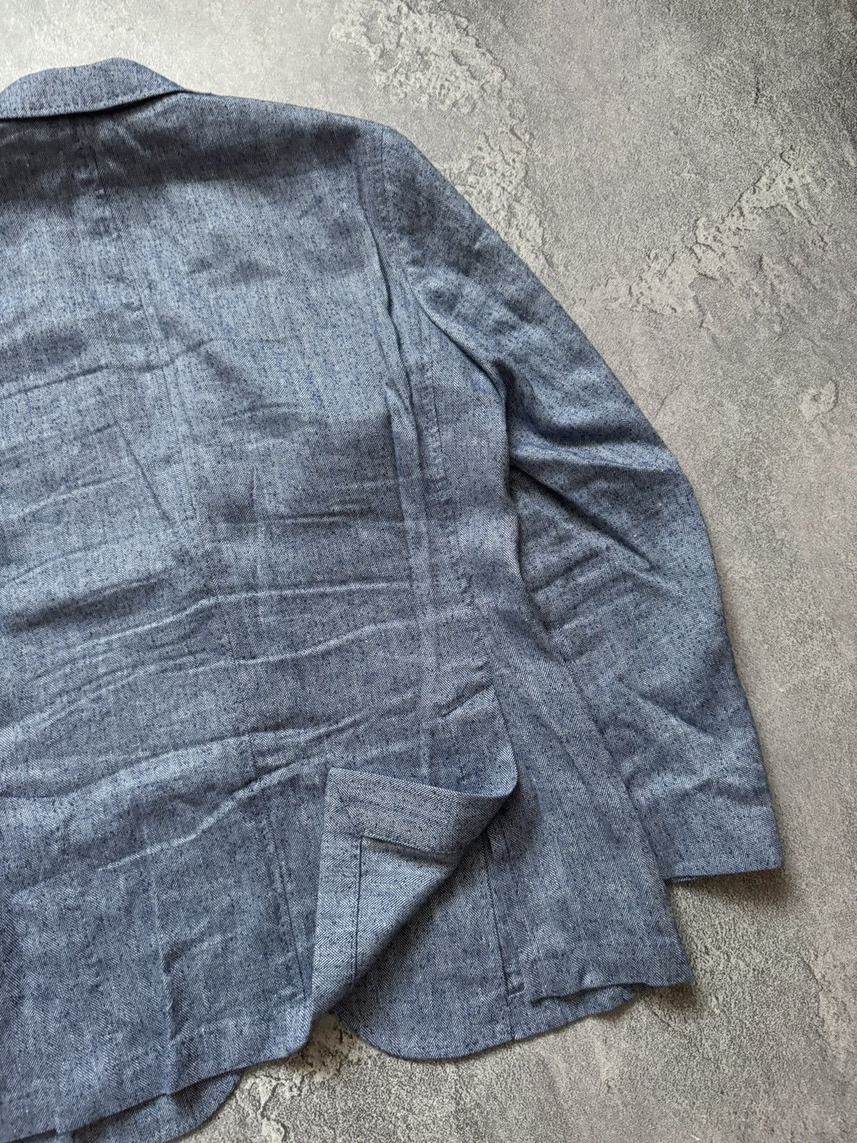 Paoloni Paoloni size50 linen buttonup blazer sport coat jacket light Size 50R - 17 Thumbnail