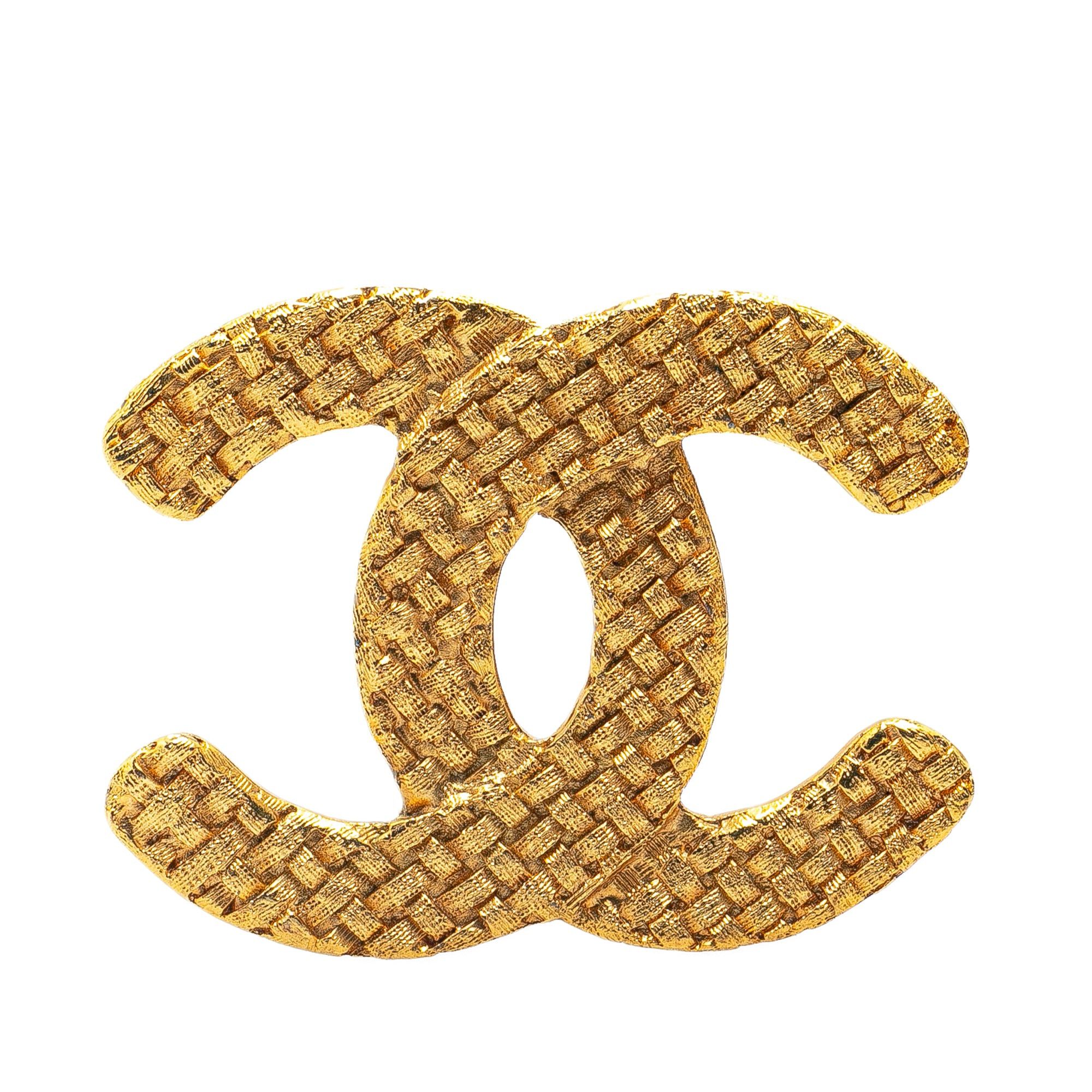 Chanel Chanel Gold Plated CC Brooch Gold Size ONE SIZE - 1 Thumbnail