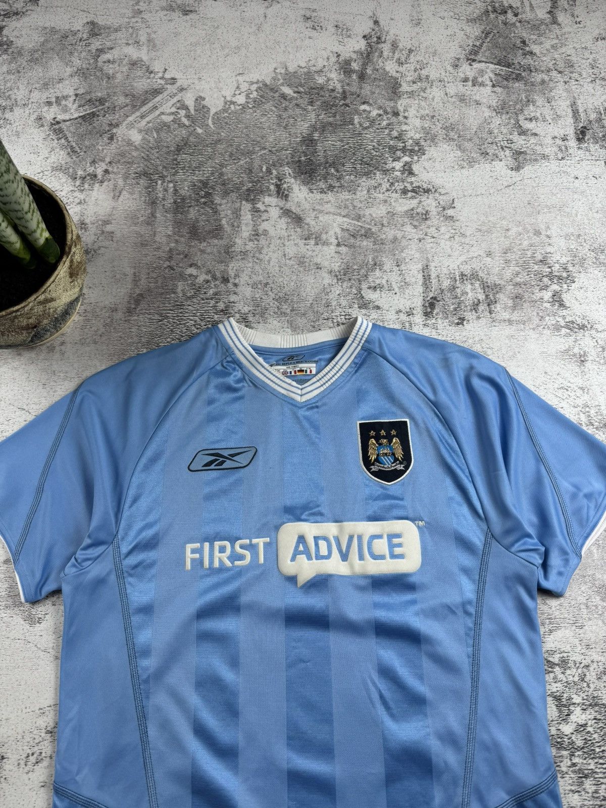 Reebok Manchester City 2003 2004 Reebok Blue Soccer Football Men’s XSmall Shirt Jersey Size US XS / EU 42 / 0 - 5 Thumbnail