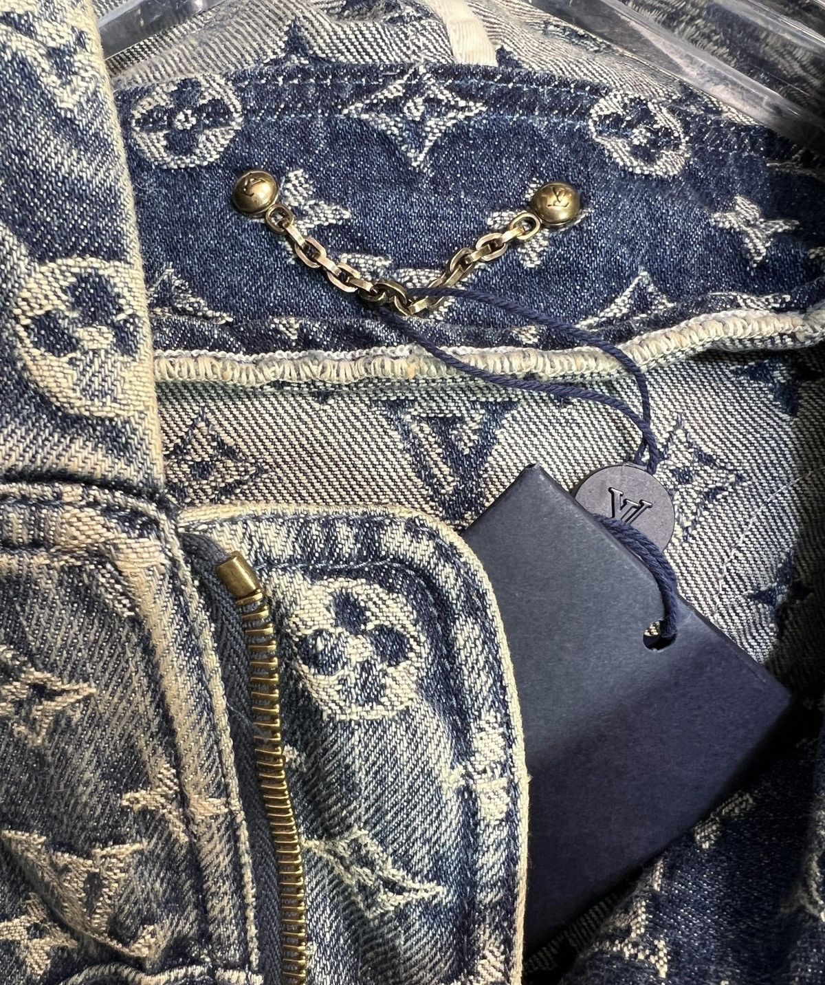 Louis Vuitton × Nigo Louis Vuitton Nigo 52 Monogram Patchwork Denim Hoodie Jacket Size US L / EU 52-54 / 3 - 5 Thumbnail