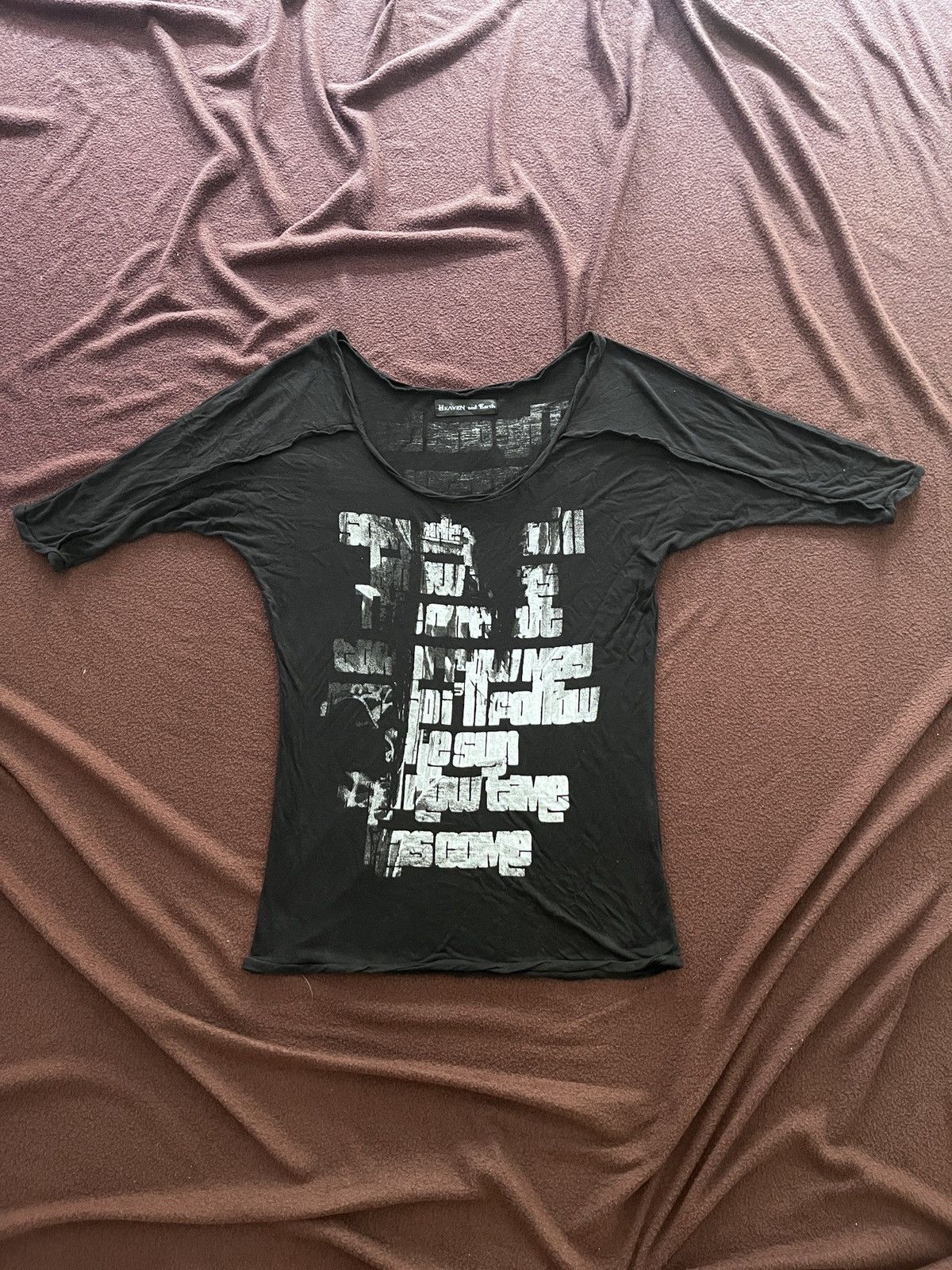 HEAVEN AND EARTH 1980s POEM TEE