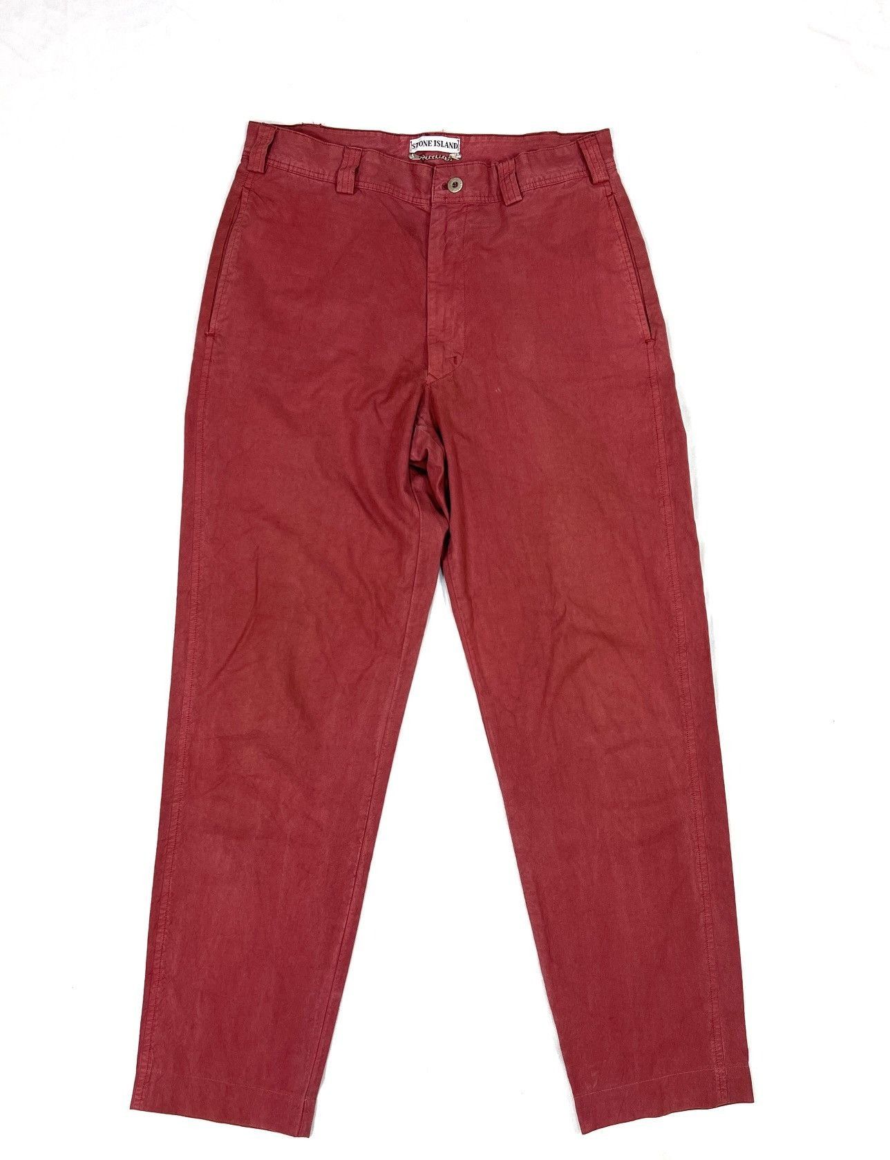 image of Stone Island Vintage Pants in Red, Men's (Size 31)