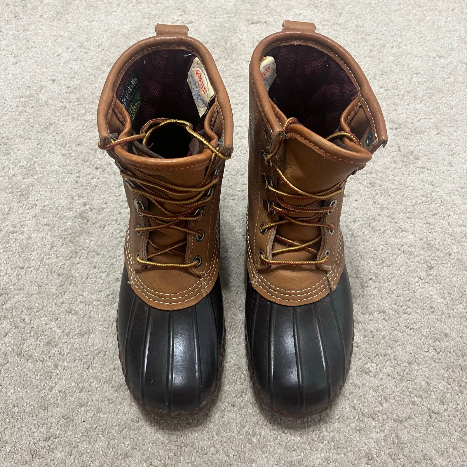 LL Bean Maine Hunting Shoe Mens 7M Brown Gore Tex Thinsulate Duck Boots 10in L.L. Bean Maine Hunting Shoe: 100 Wears on a Classic - main image 2
