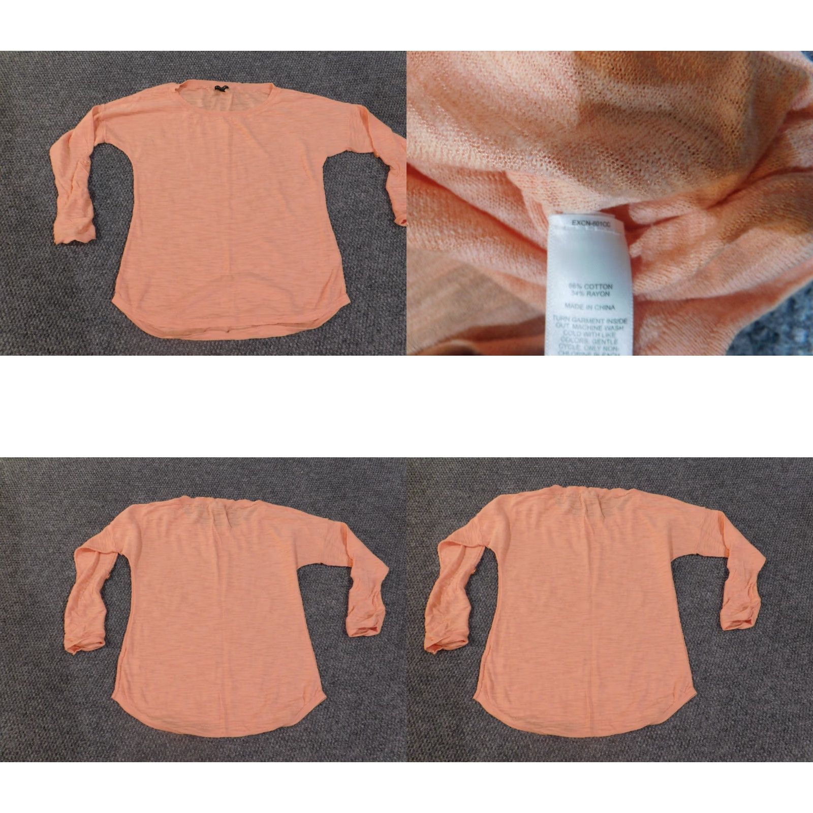 Express Express Blouse Shirt Women's M Pink Roll Tab Sleeve Cotton Rayon Pullover Round Neck Basic Casual Classic Stretch Solid F/Designer-Theme Size M / US 6-8 / IT 42-44 - 8 Thumbnail