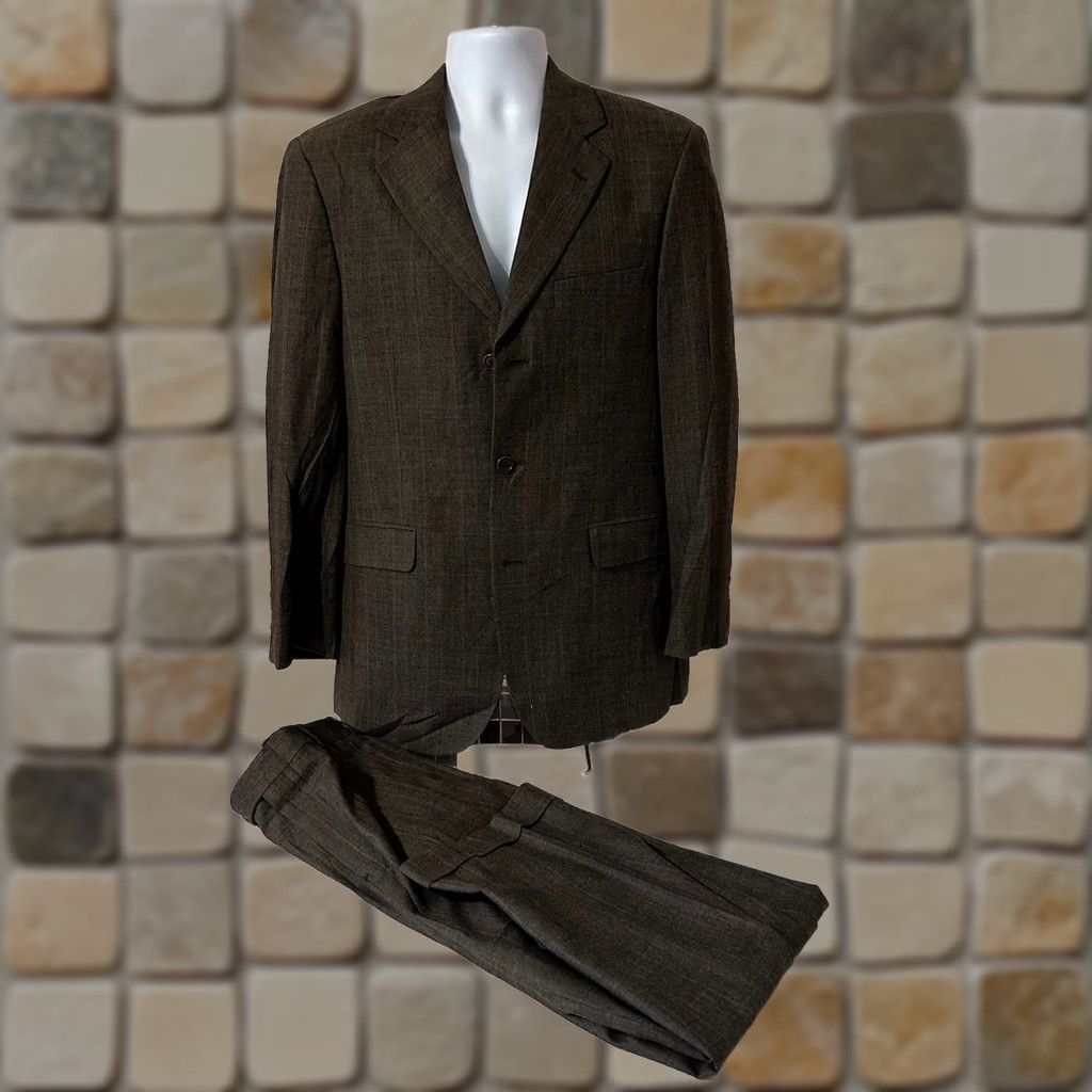 Brooks Brothers Brooks Brothers 346 Stretch 2 Piece Suit Men 40 R Pants 34x28 Wool Brown Plaid Jacket Pants 2 Piece Suit Mens Regular Wool Brown Plaid Brooks Brothers Size 40R - 1 Thumbnail