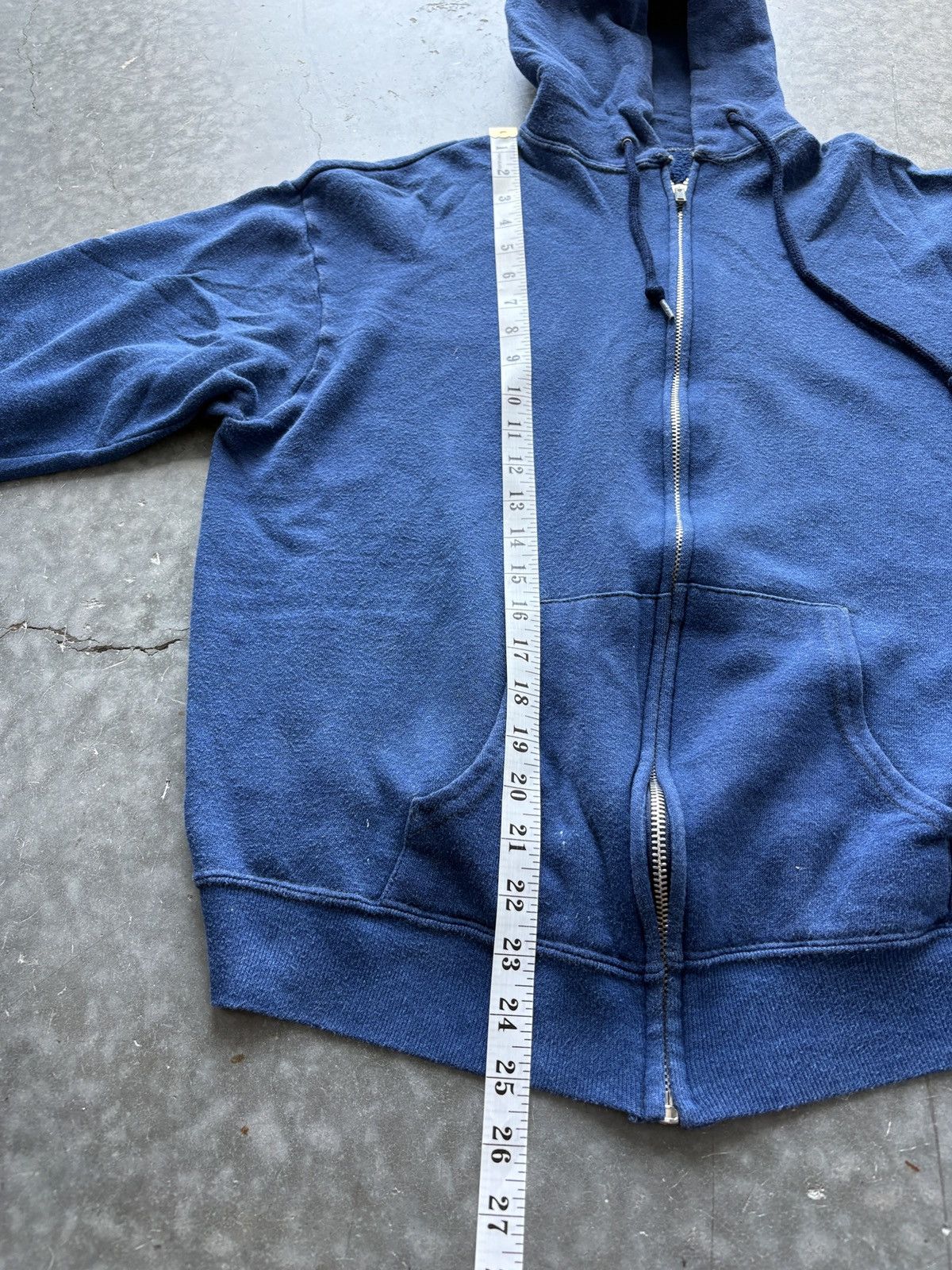 Vintage Vintage 80s Faded Blue Zip Up Hoodie Boxy Fit Size US M / EU 48-50 / 2 - 8 Thumbnail