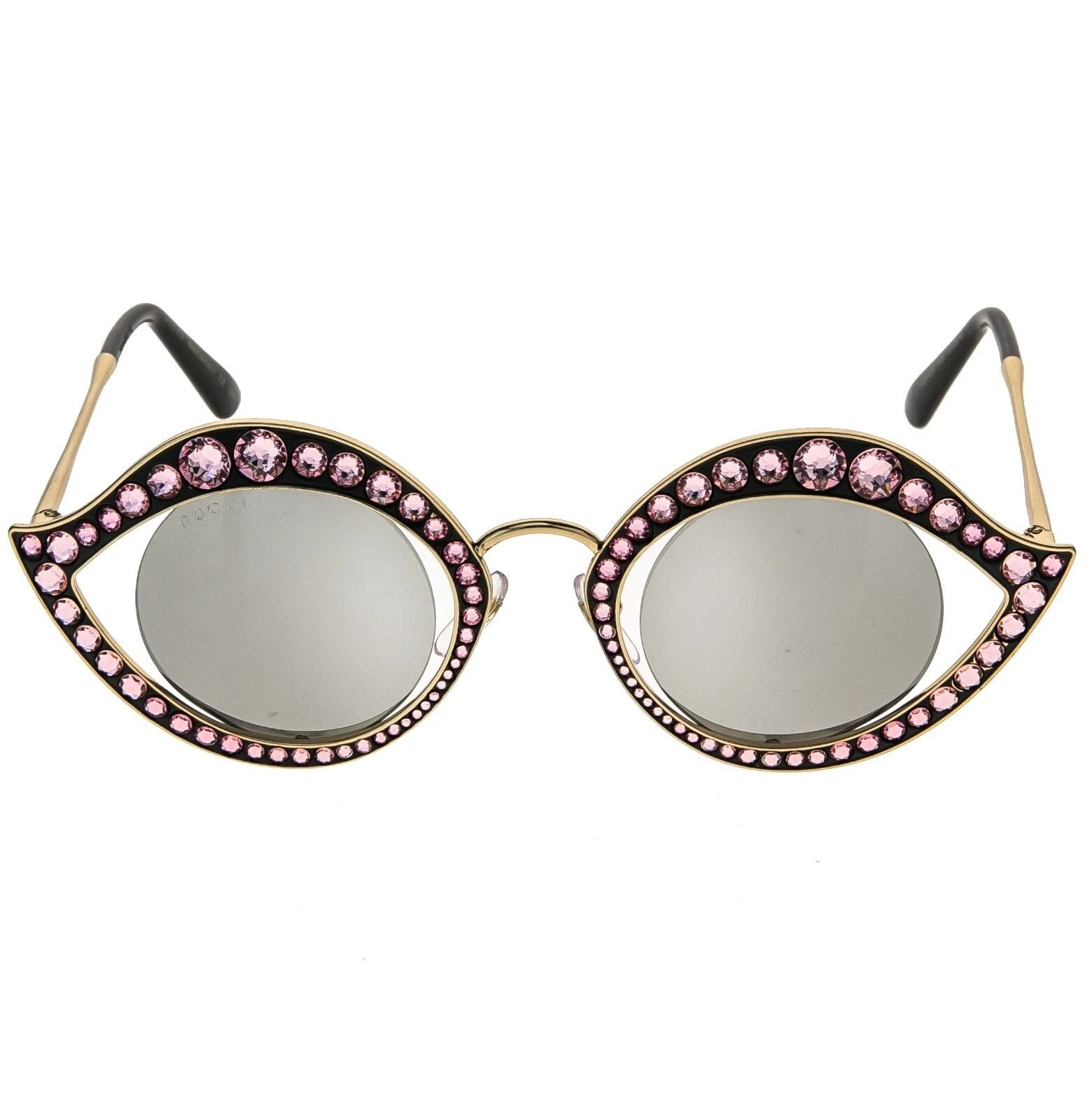 Gucci GUCCI GG0046S CRYSTAL LIPS Stud 0046 Gold Pink Silver Size ONE SIZE - 10 Thumbnail