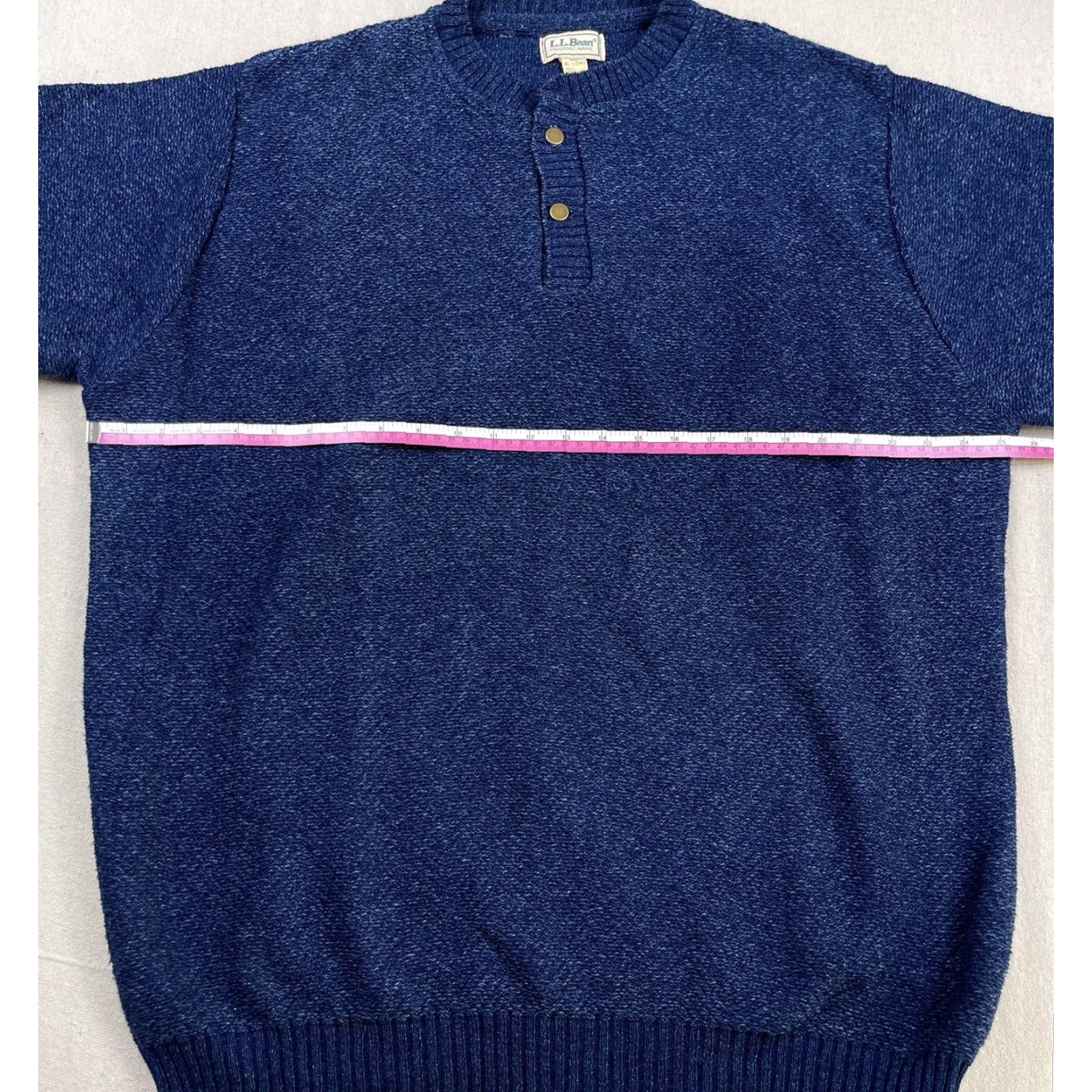 Vintage VINTAGE L.L. Bean Sweater Crew Neck Knit Henley Snap Button Fisherman USA Men XL Blue Cotton Knit Pullover Regular Size USA Theme Mens Size US XL / EU 56 / 4 - 4 Thumbnail