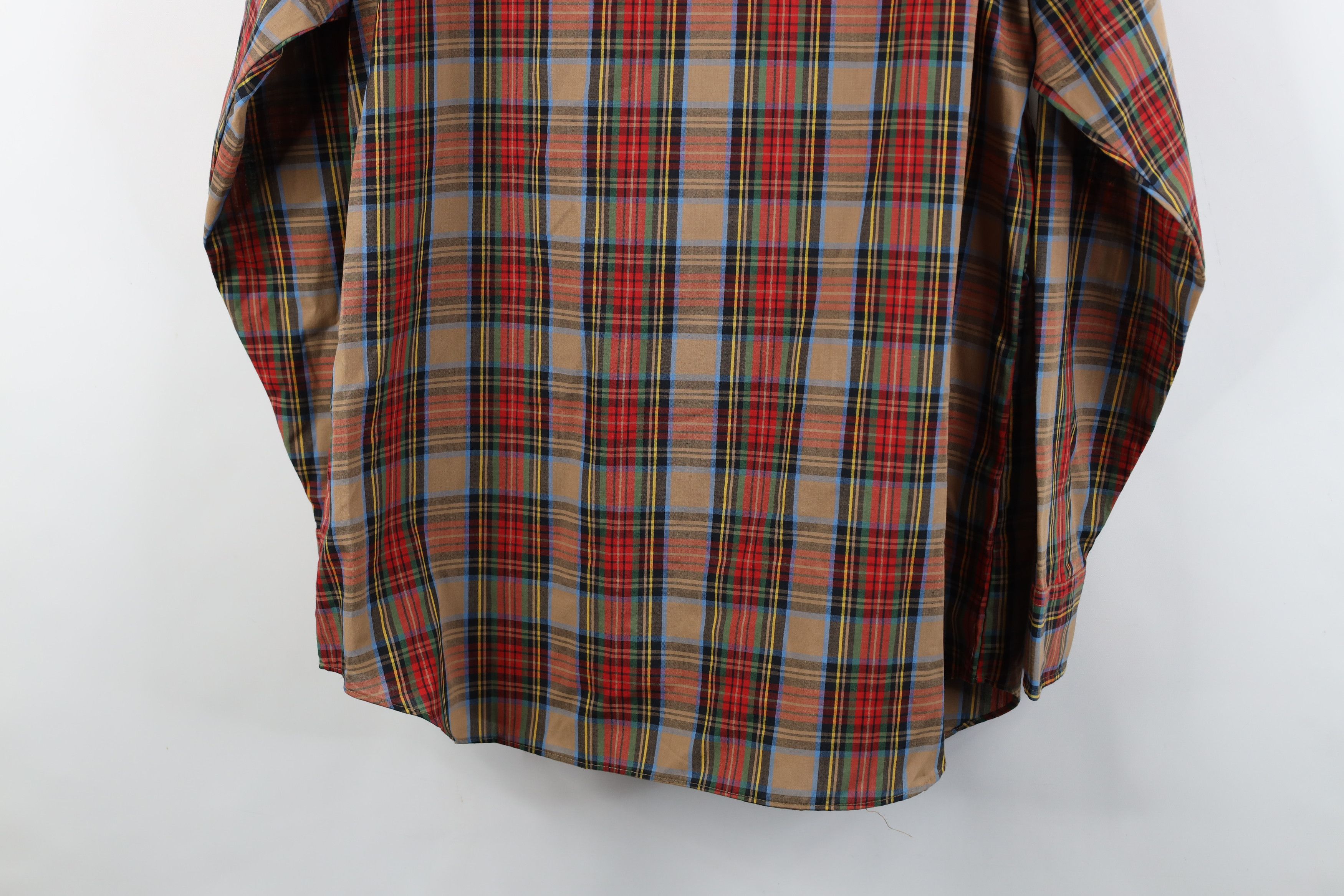 Vintage Deadstock Vintage 70s Streetwear Plaid Collared Button Shirt Size US L / EU 52-54 / 3 - 13 Thumbnail