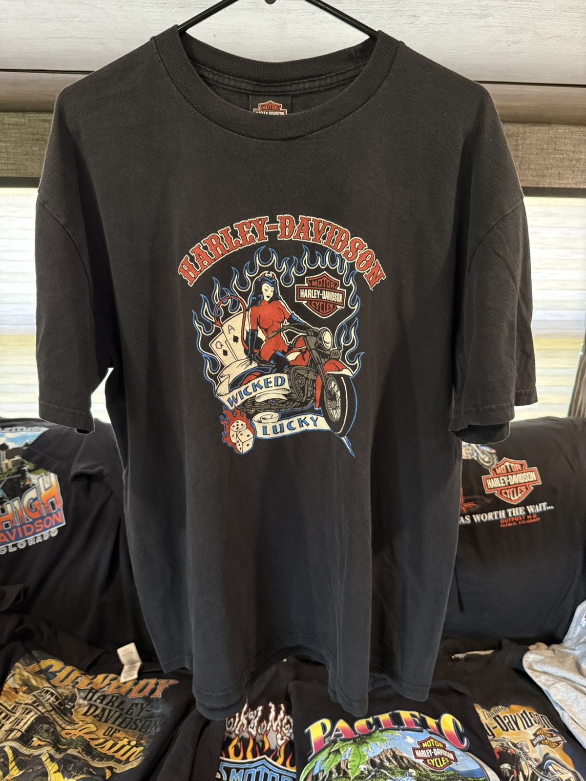 Harley Davidson “WICKED LUCKY” Pin Up Harley Davidson Size XL Black Size US XL / EU 56 / 4 - 1 Thumbnail