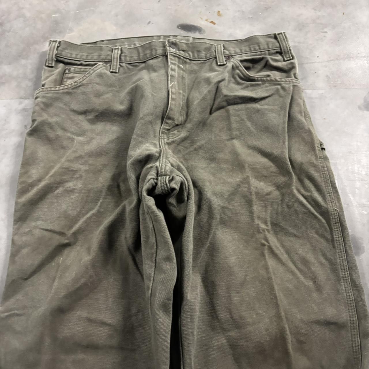 Dickies Crazy Vintage Y2K/2000s Khaki Green Dickies Carpenter Workwear Pants! 36x32 Size US 36 / EU 52 - 5 Thumbnail