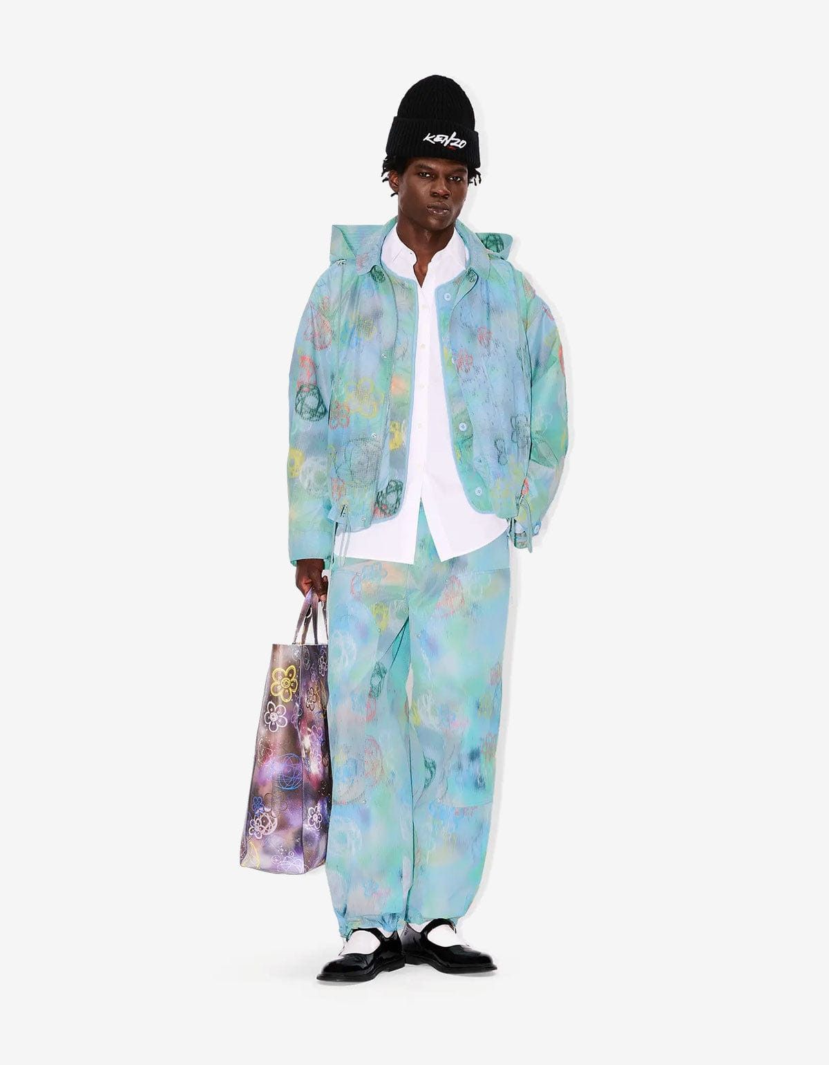 Kenzo Kenzo x Futura 2000 Blue Double Knee Pants Size US 34 / EU 50 - 8 Thumbnail