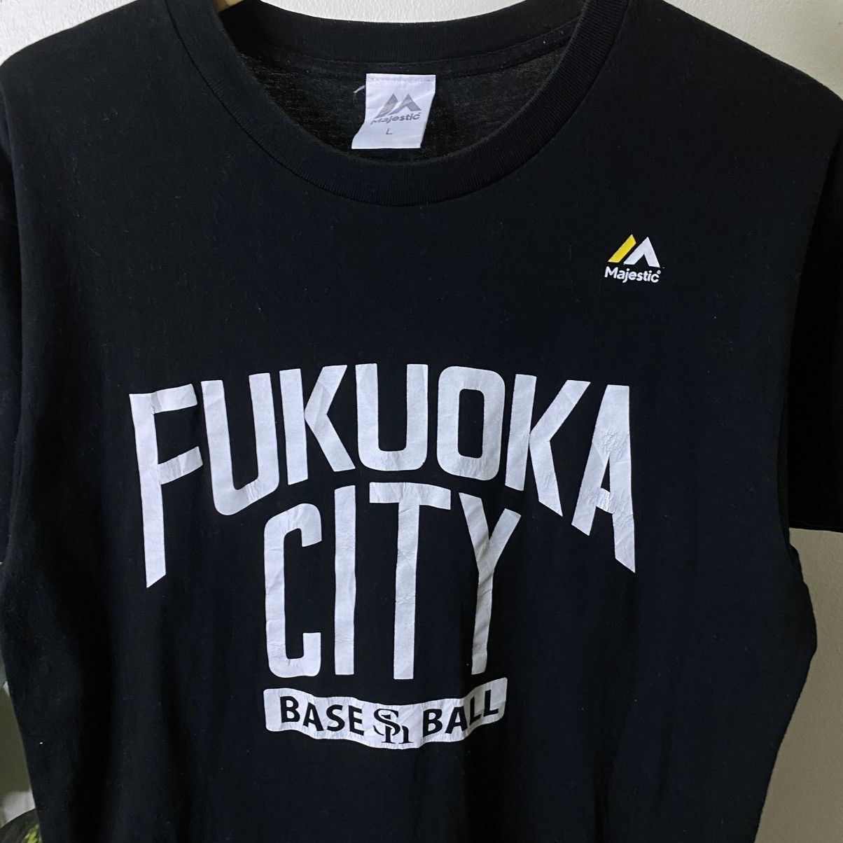 Majestic Y2K Japan Baseball Club Fukuoka City New Era Tee Size US L / EU 52-54 / 3 - 2 Thumbnail