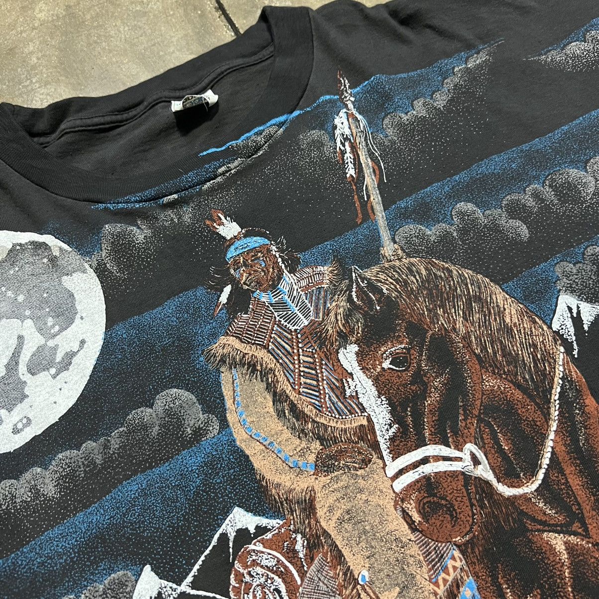 Vintage Vintage Native American AOP Graphic Tee Nature Horse 90s Size US XXL / EU 58 / 5 - 3 Thumbnail